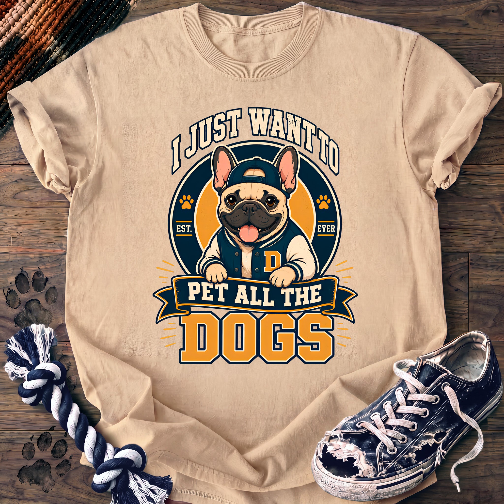 PAWSSION CLUB t-shirt in Ivory color - SKU PC-0198