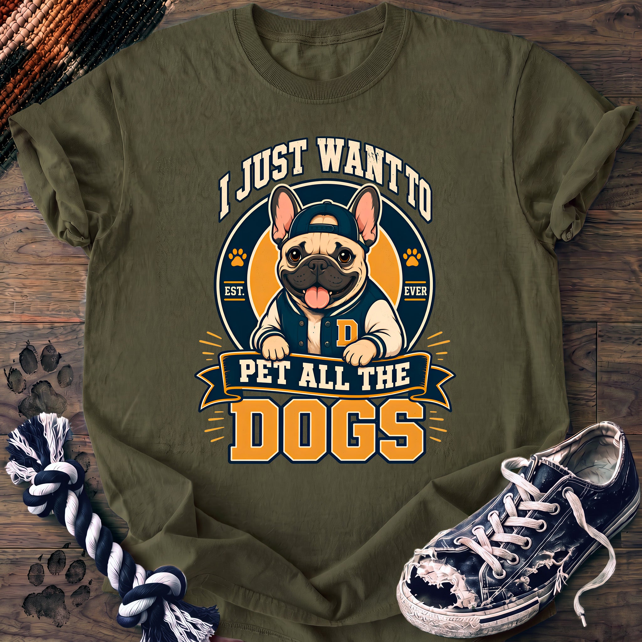 PAWSSION CLUB t-shirt in Moss color - SKU PC-0198