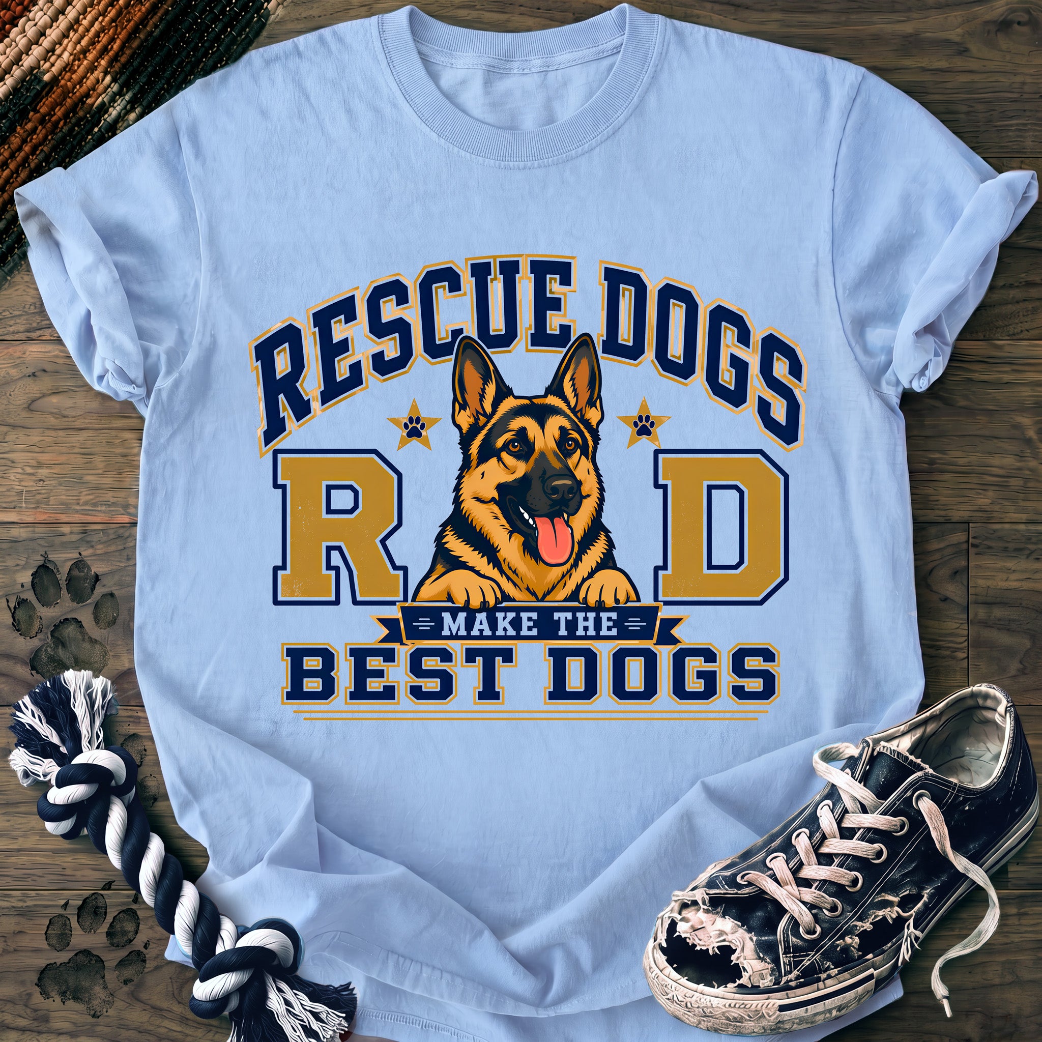 PAWSSION CLUB t-shirt in Chambray color - SKU PC-0199