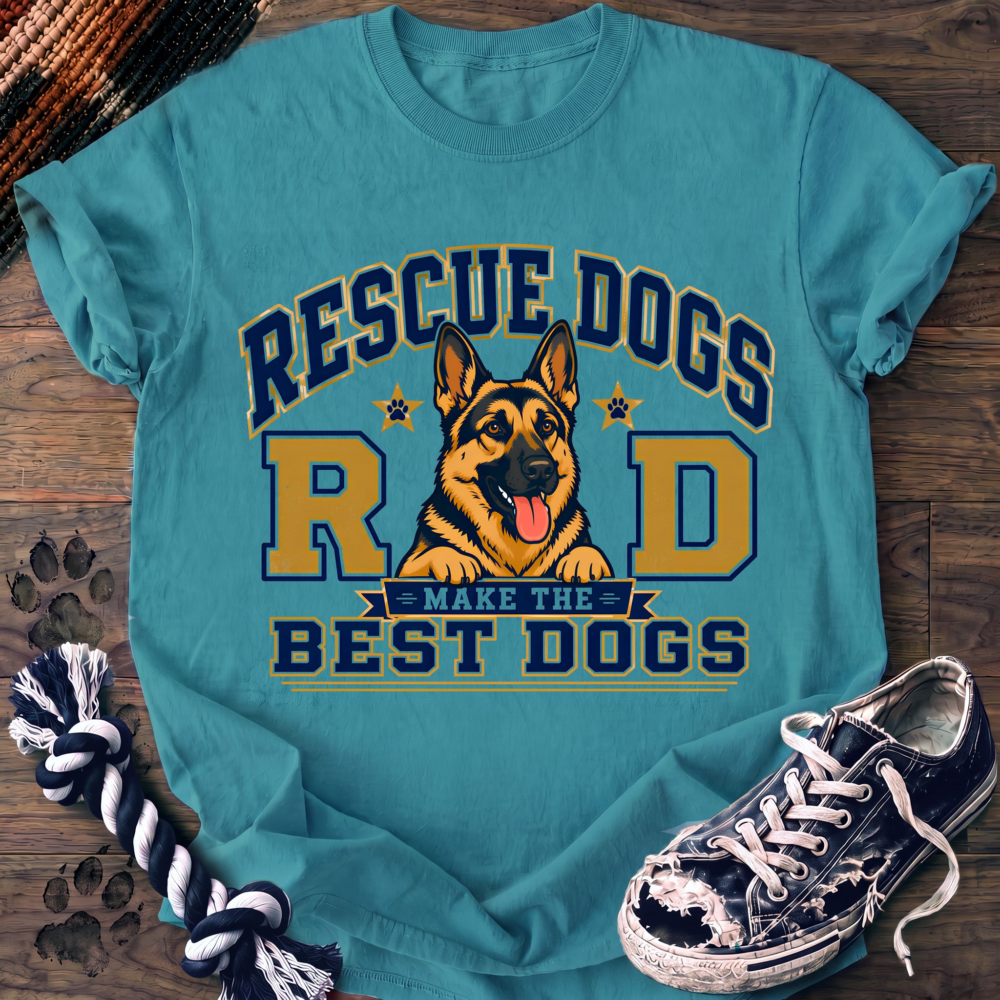 PAWSSION CLUB t-shirt in LagoonBlue color - SKU PC-0199