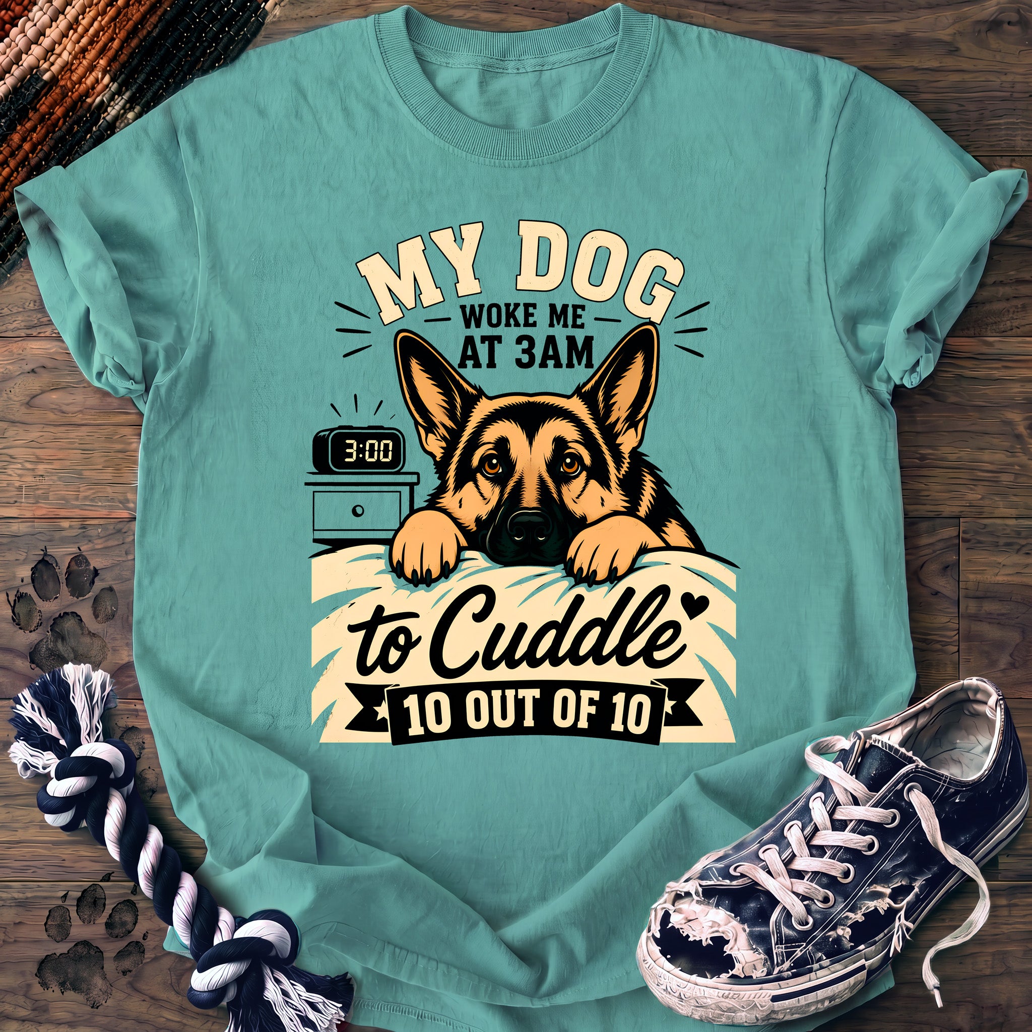 PAWSSION CLUB t-shirt in ChalkyMint color - SKU PC-0203