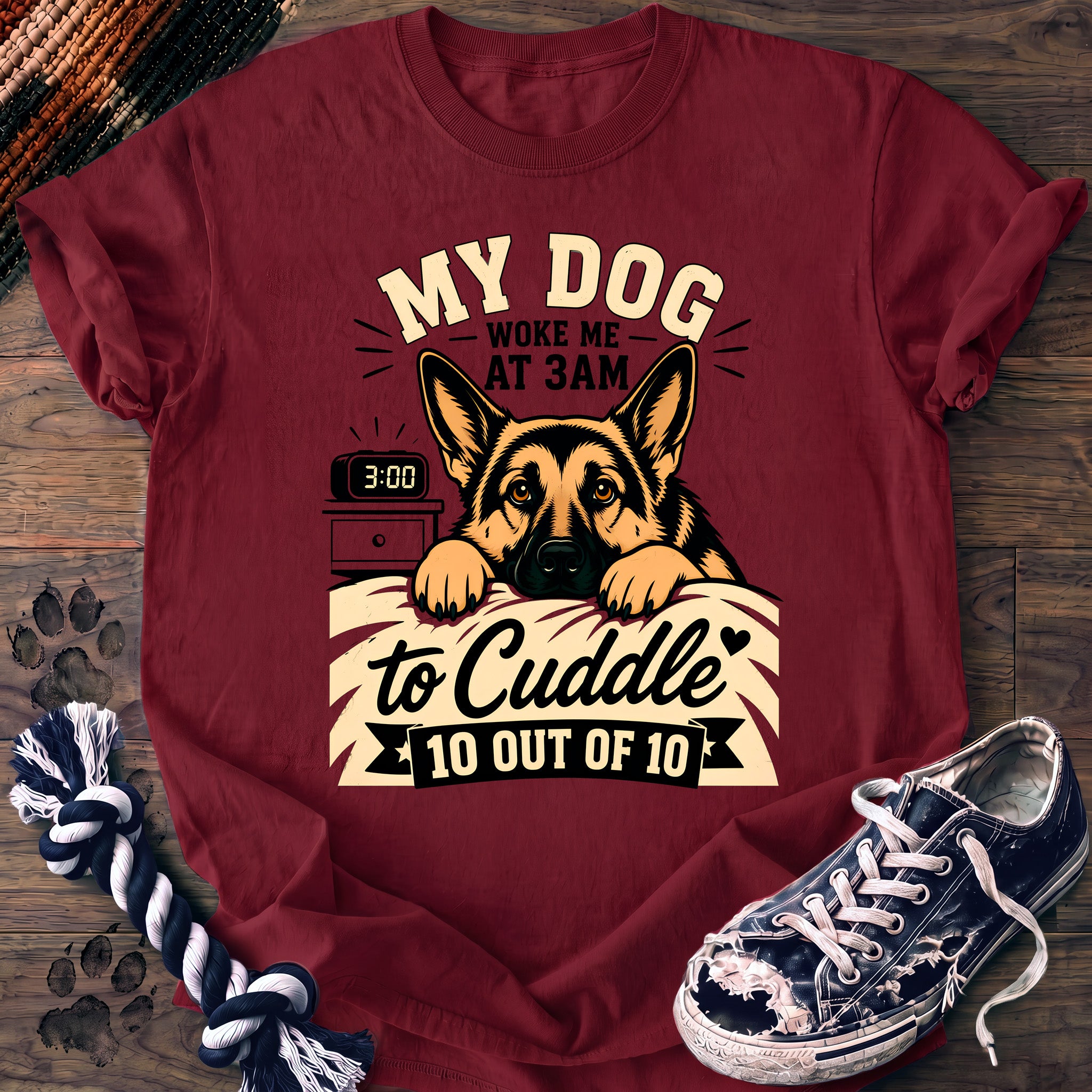 PAWSSION CLUB t-shirt in Crimson color - SKU PC-0203