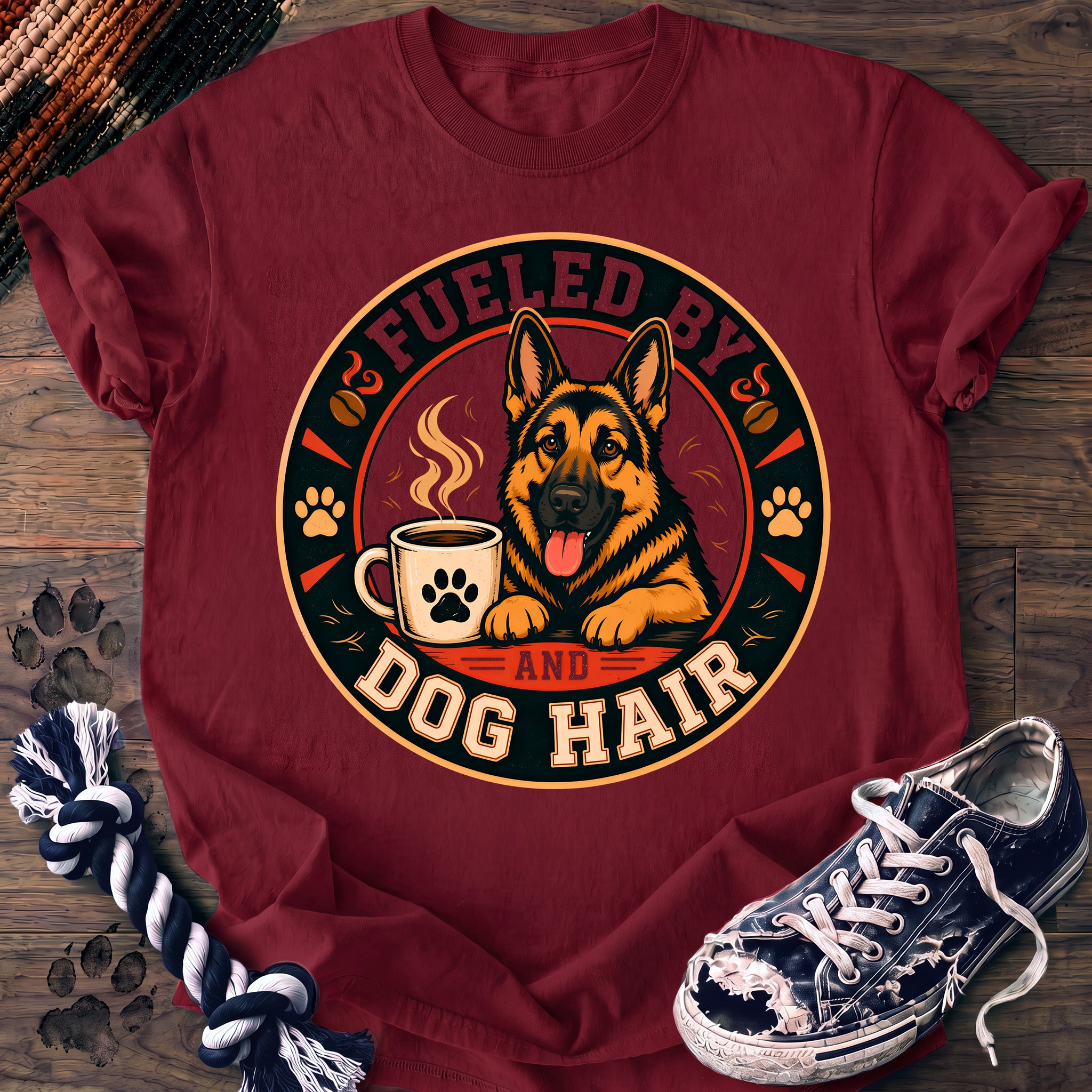 PAWSSION CLUB t-shirt in Crimson color - SKU PC-0204