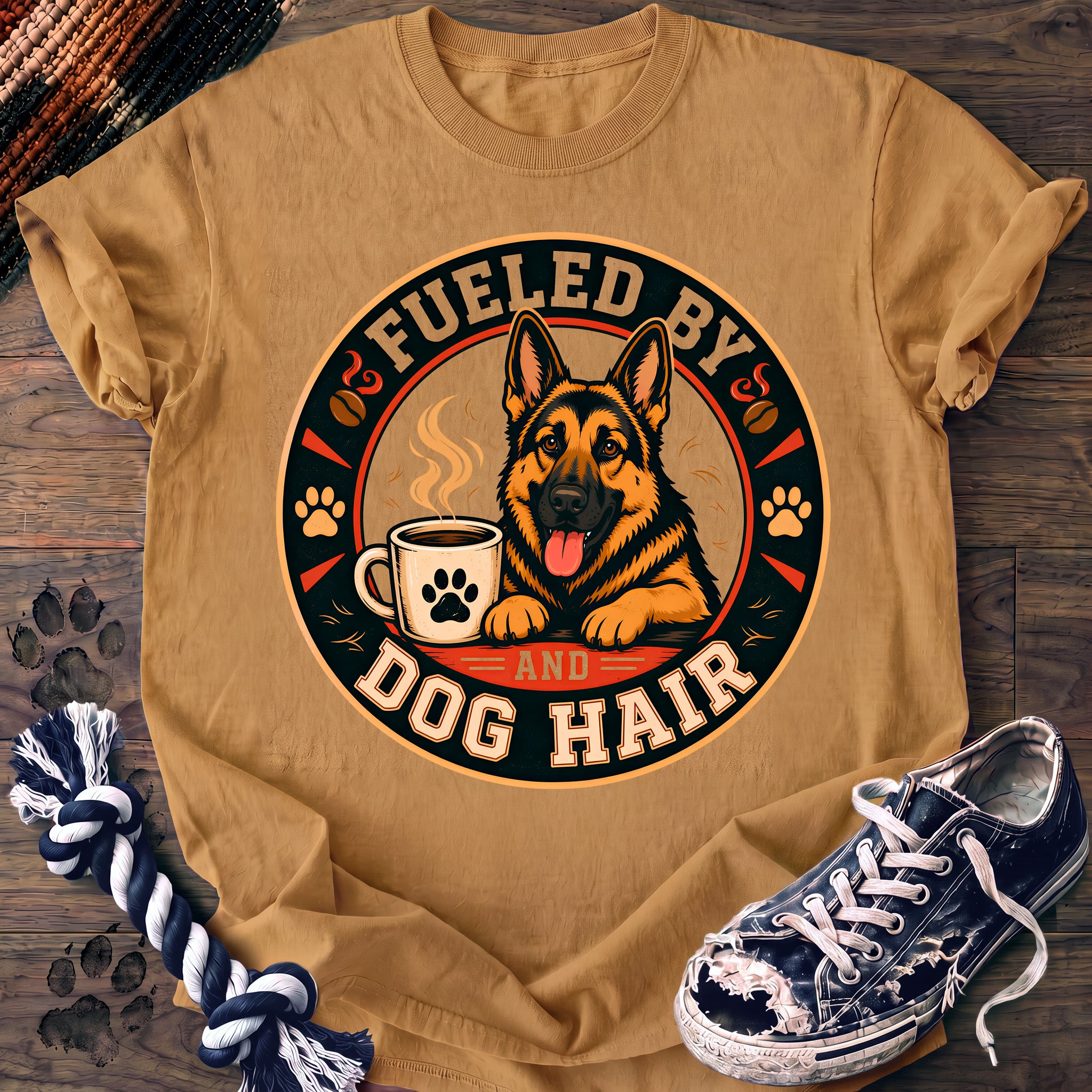 PAWSSION CLUB t-shirt in Mustard color - SKU PC-0204