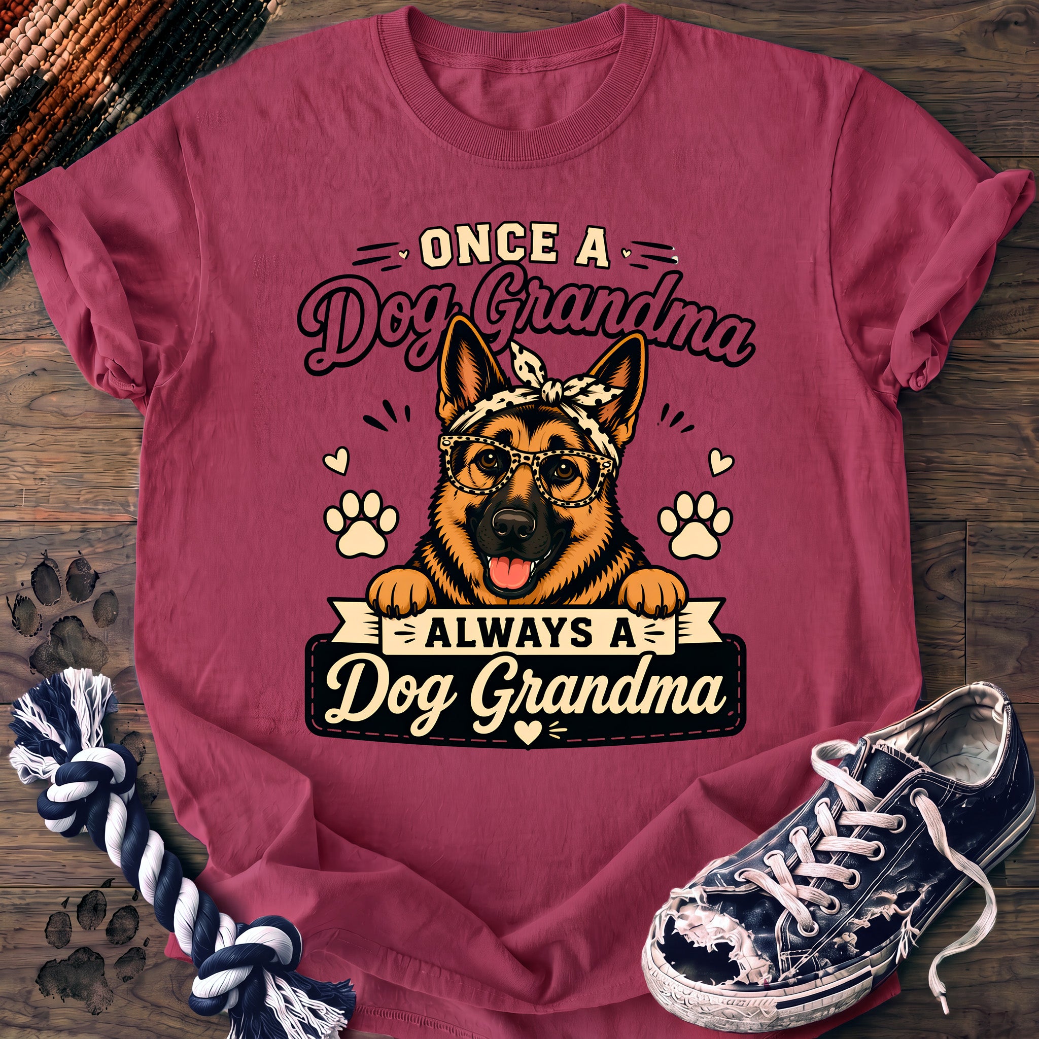 PAWSSION CLUB t-shirt in Crunchberry color - SKU PC-0205