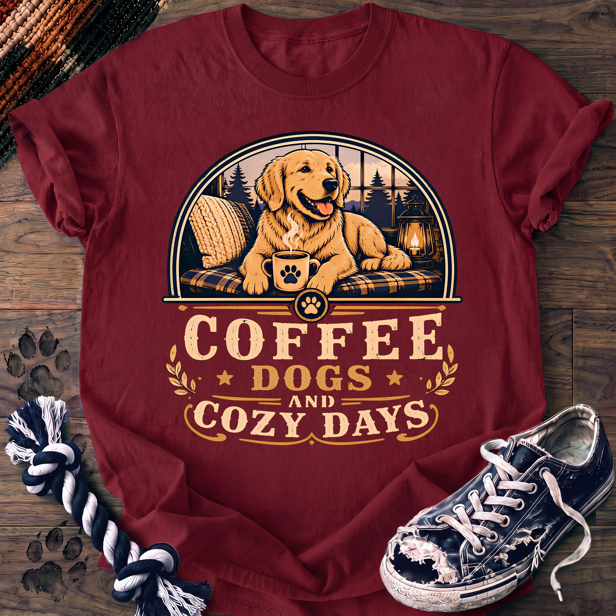 PAWSSION CLUB t-shirt in Crimson color - SKU PC-0206