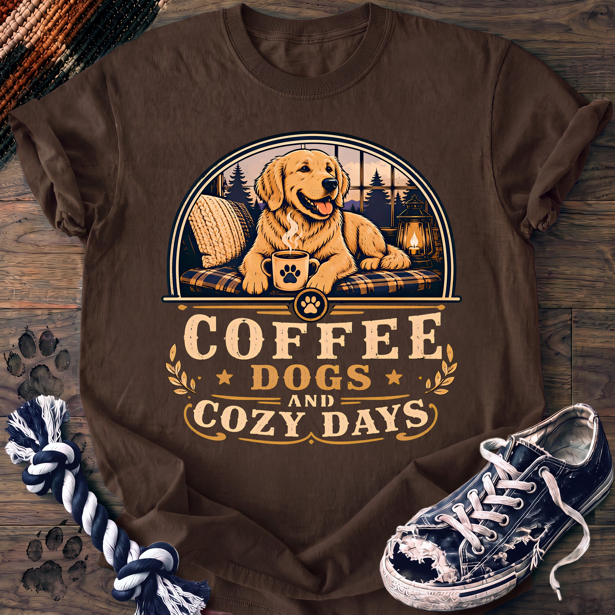PAWSSION CLUB t-shirt in Espresso color - SKU PC-0206