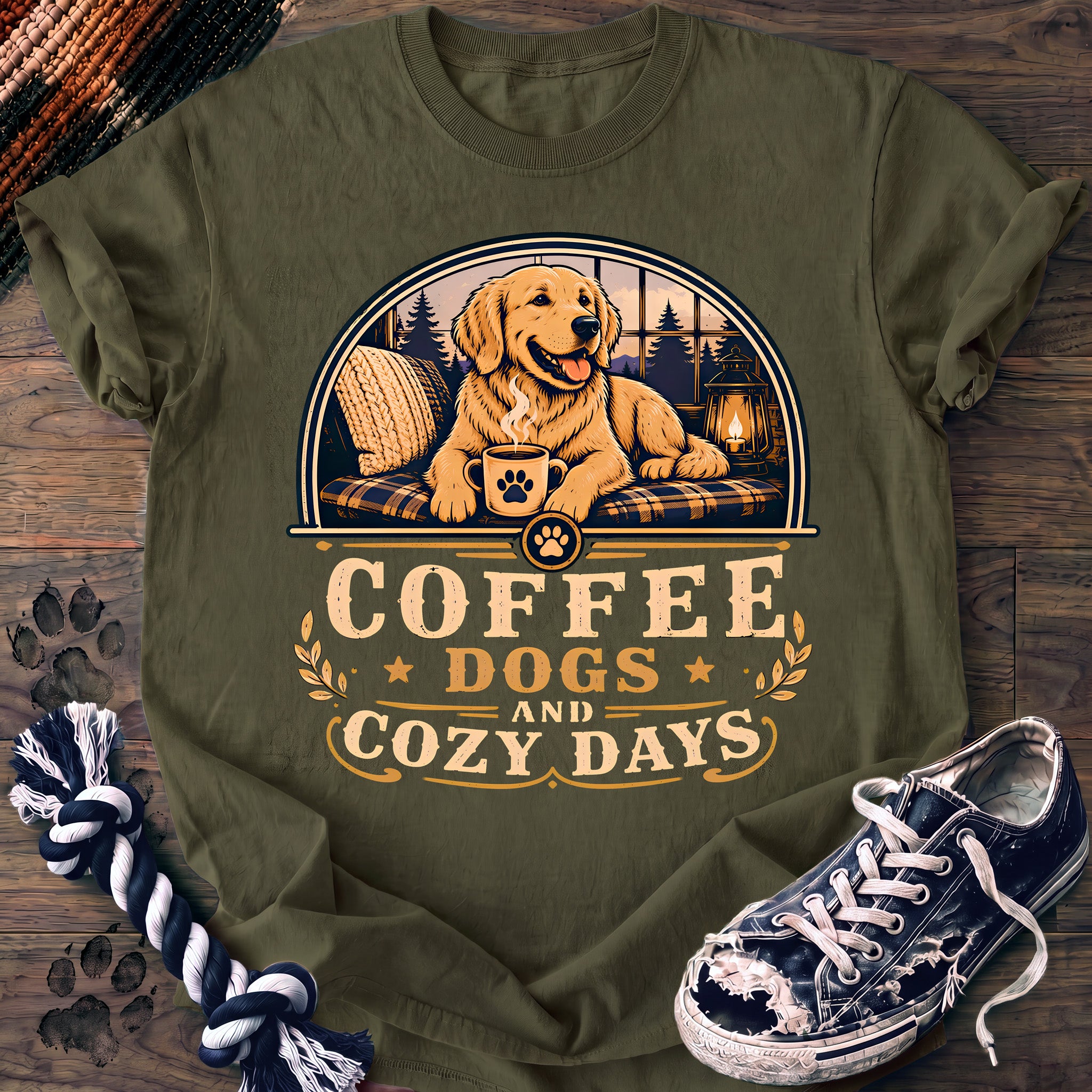 PAWSSION CLUB t-shirt in Moss color - SKU PC-0206