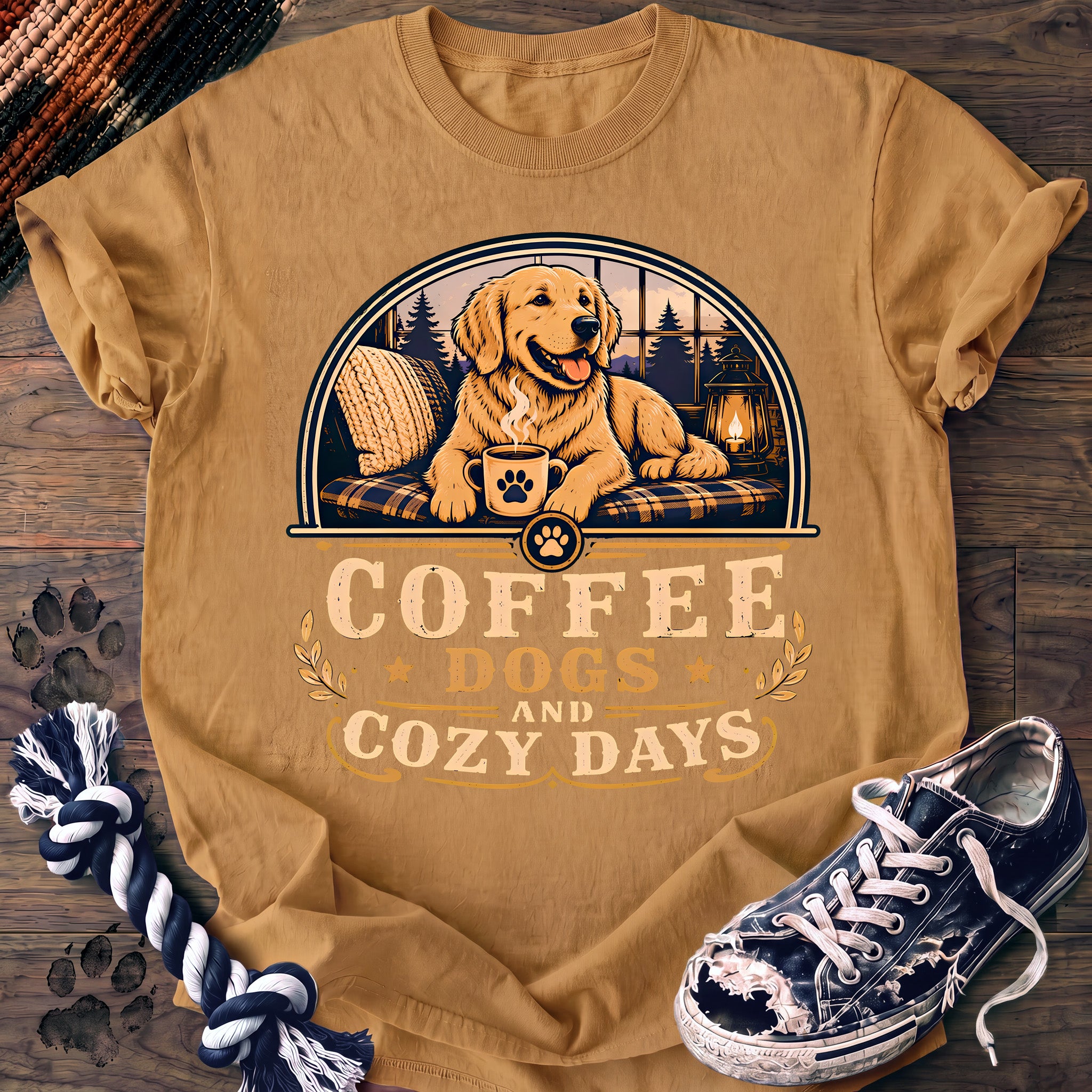 PAWSSION CLUB t-shirt in Mustard color - SKU PC-0206