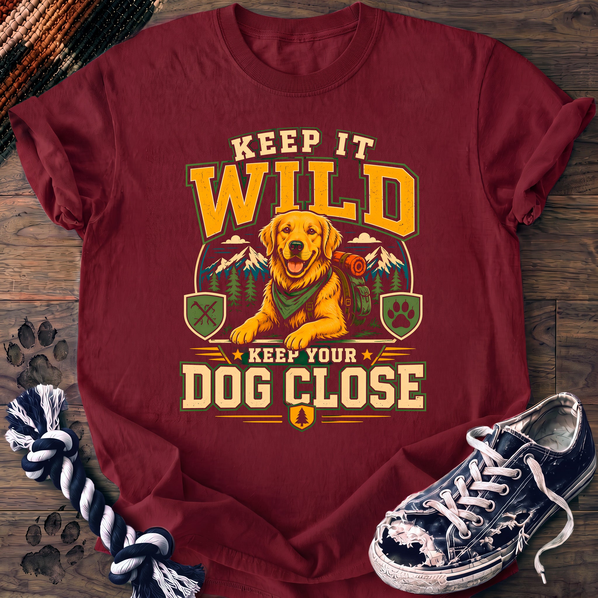 PAWSSION CLUB t-shirt in Crimson color - SKU PC-0207
