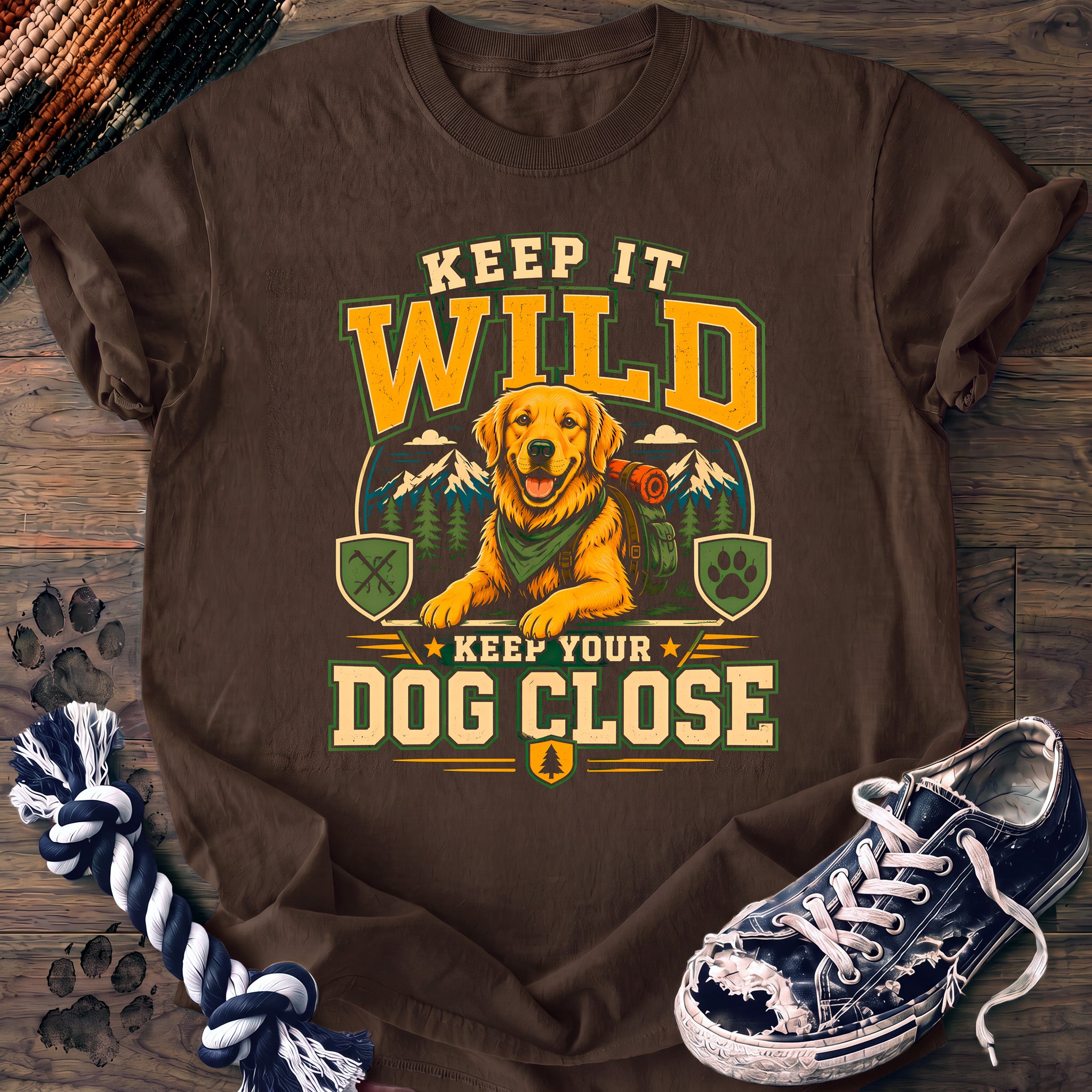 PAWSSION CLUB t-shirt in Espresso color - SKU PC-0207
