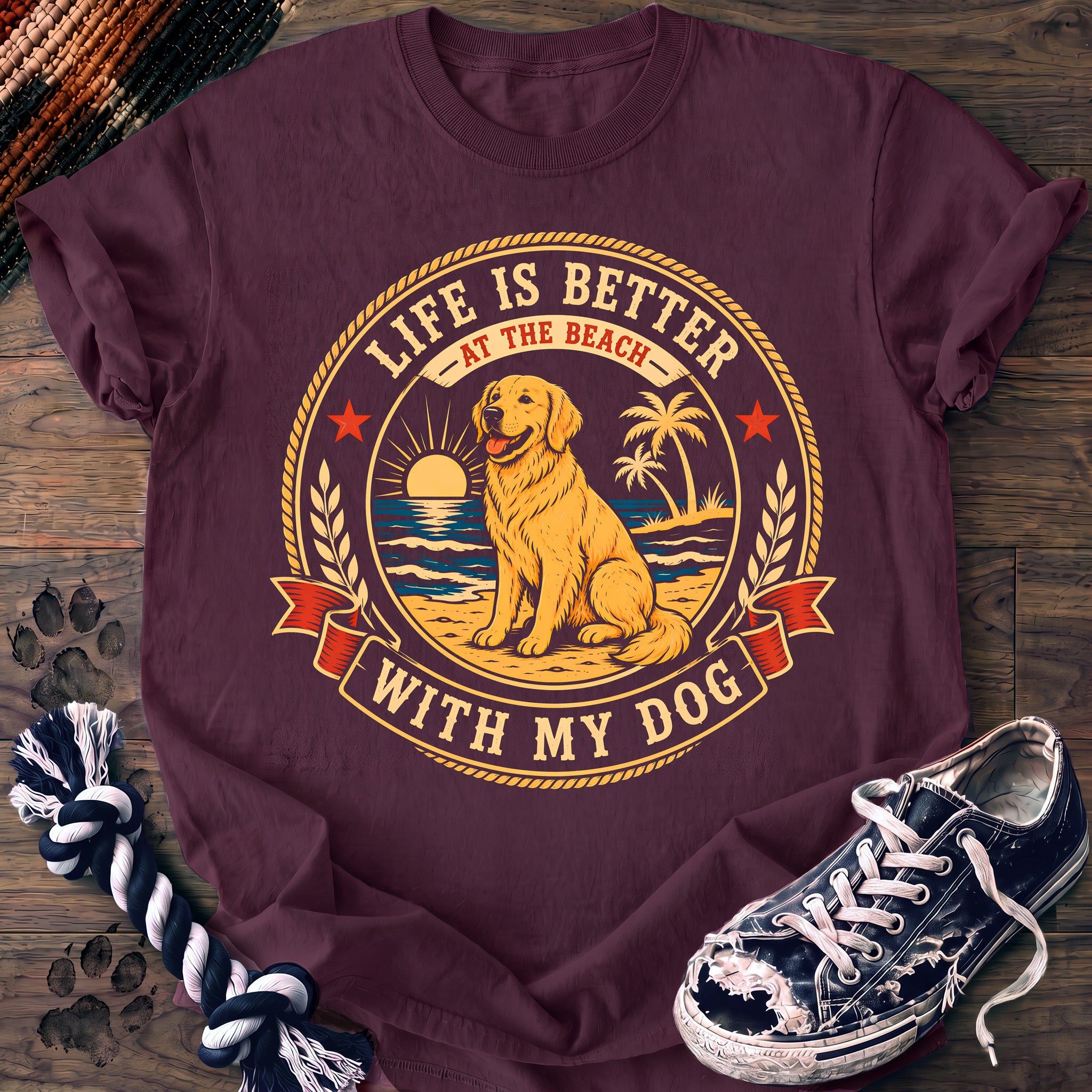 PAWSSION CLUB t-shirt in Berry color - SKU PC-0208