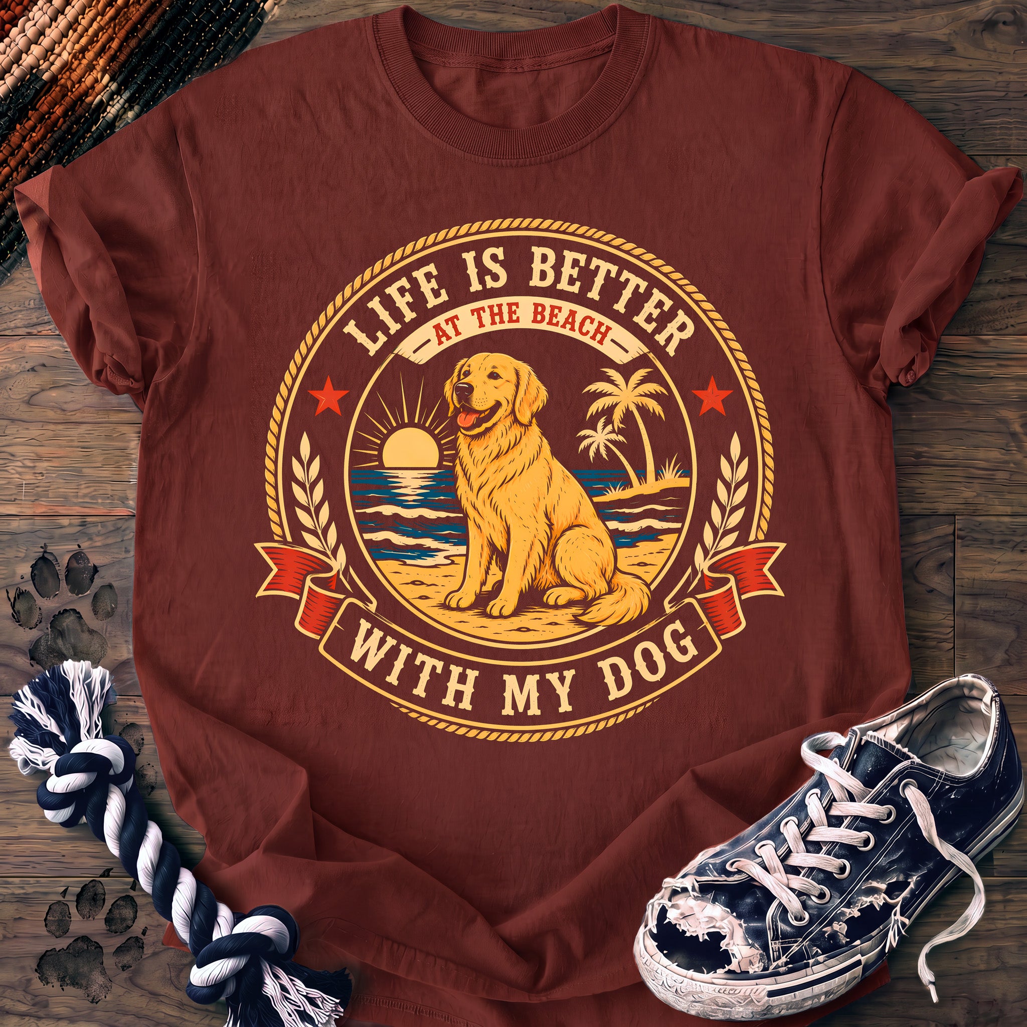 PAWSSION CLUB t-shirt in Brick color - SKU PC-0208