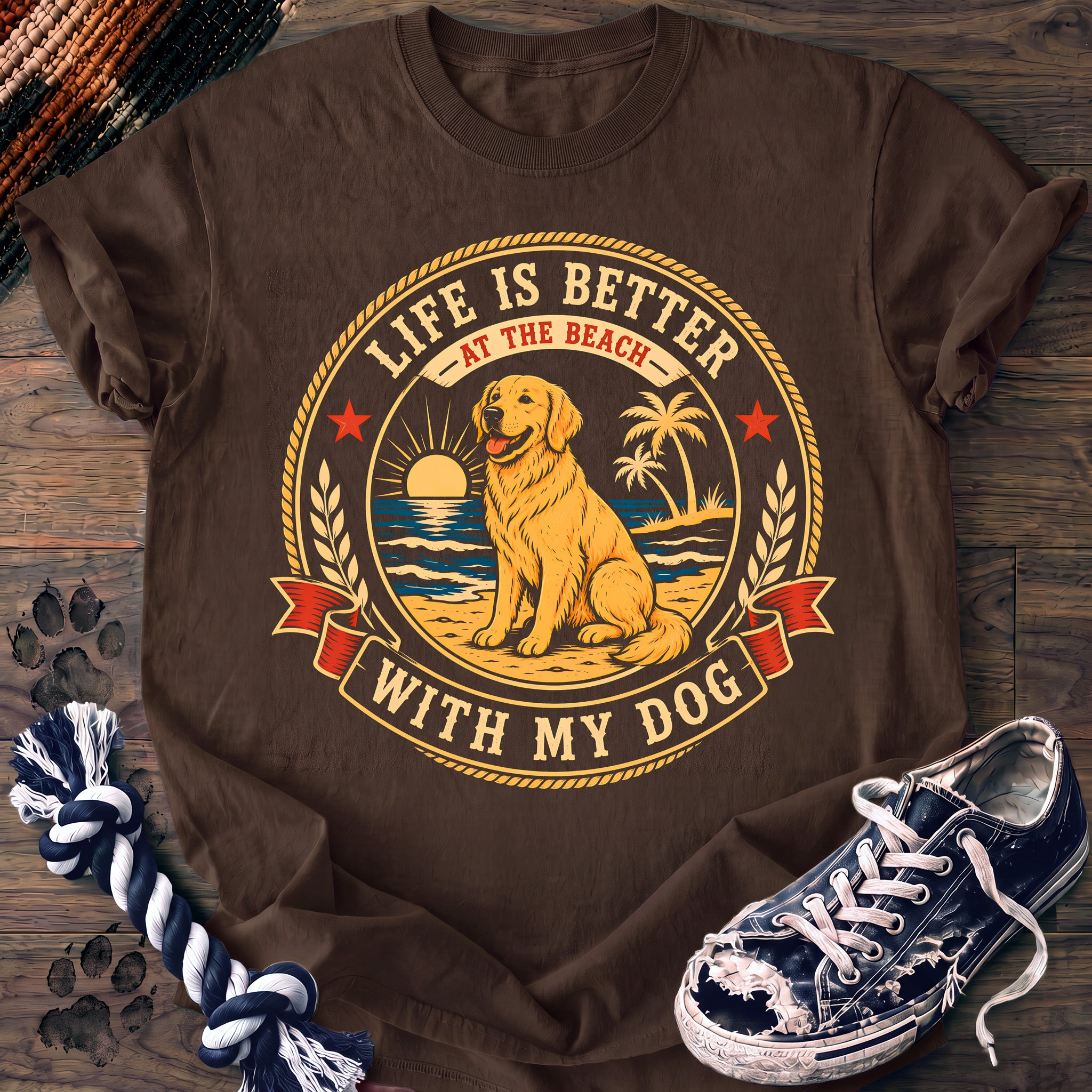 PAWSSION CLUB t-shirt in Espresso color - SKU PC-0208