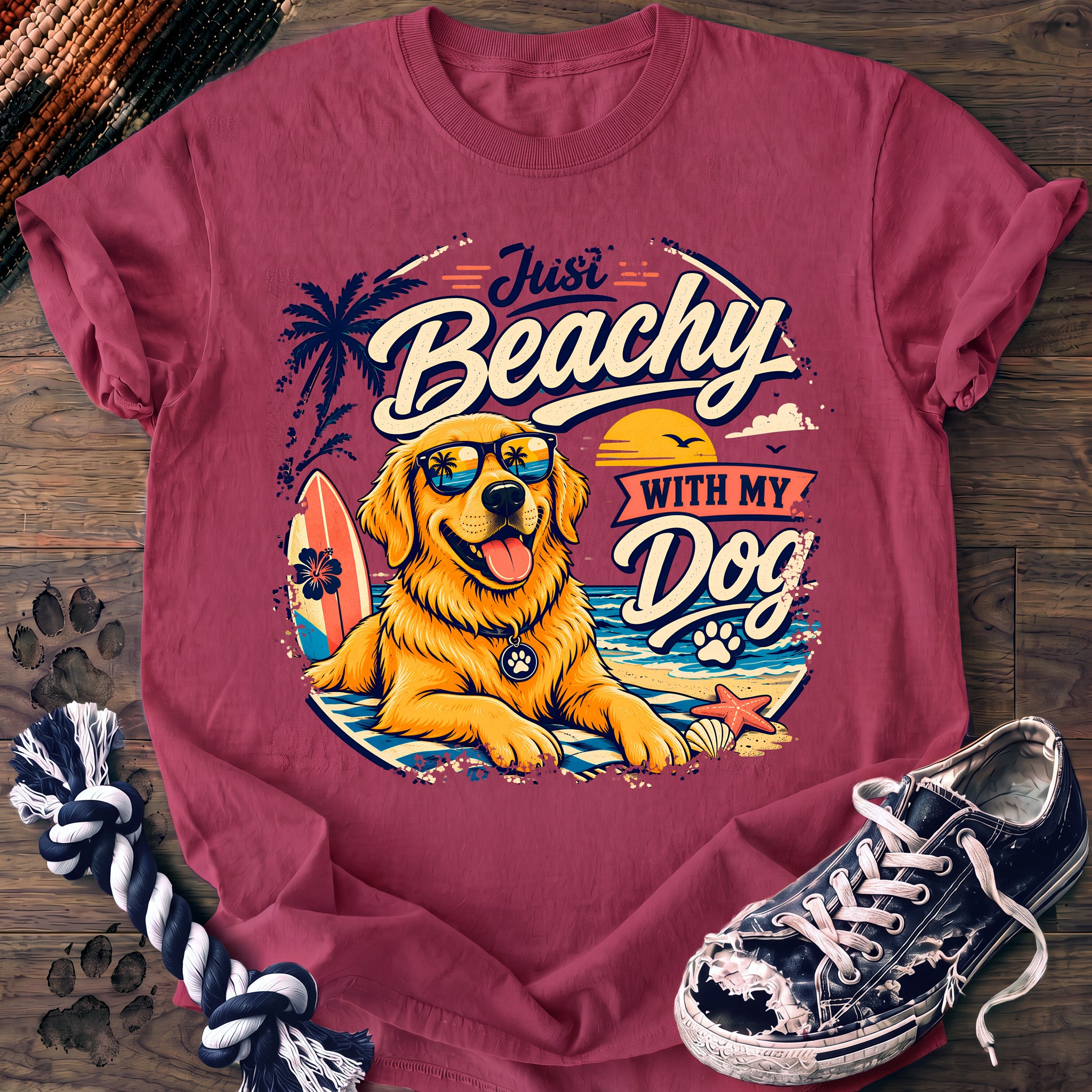 PAWSSION CLUB t-shirt in Crunchberry color - SKU PC-0209