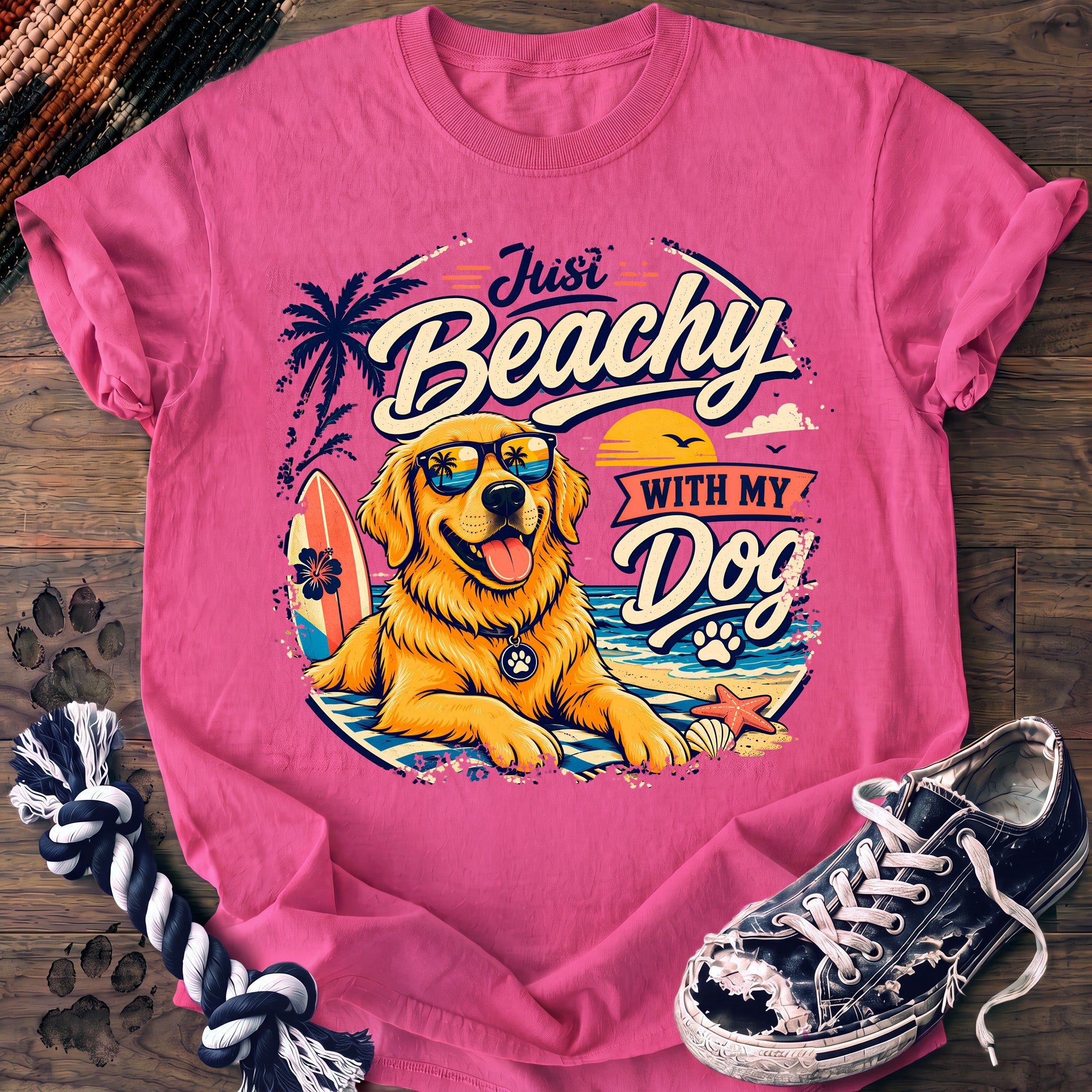 PAWSSION CLUB t-shirt in NeonPink color - SKU PC-0209