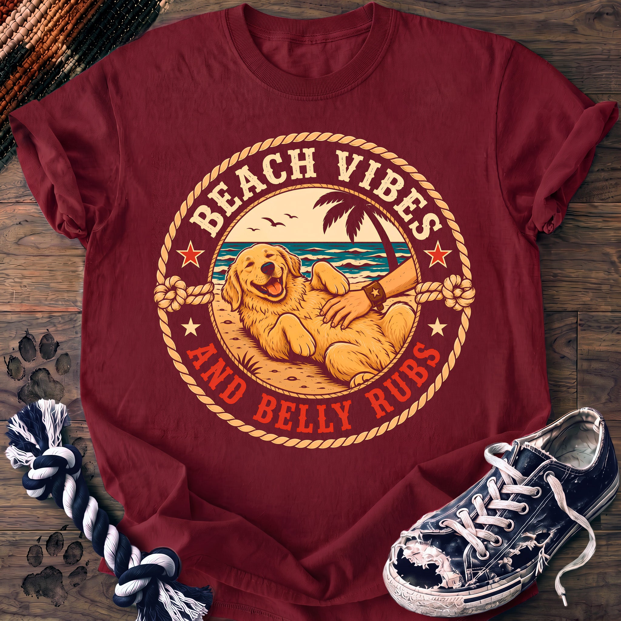 PAWSSION CLUB t-shirt in Crimson color - SKU PC-0210