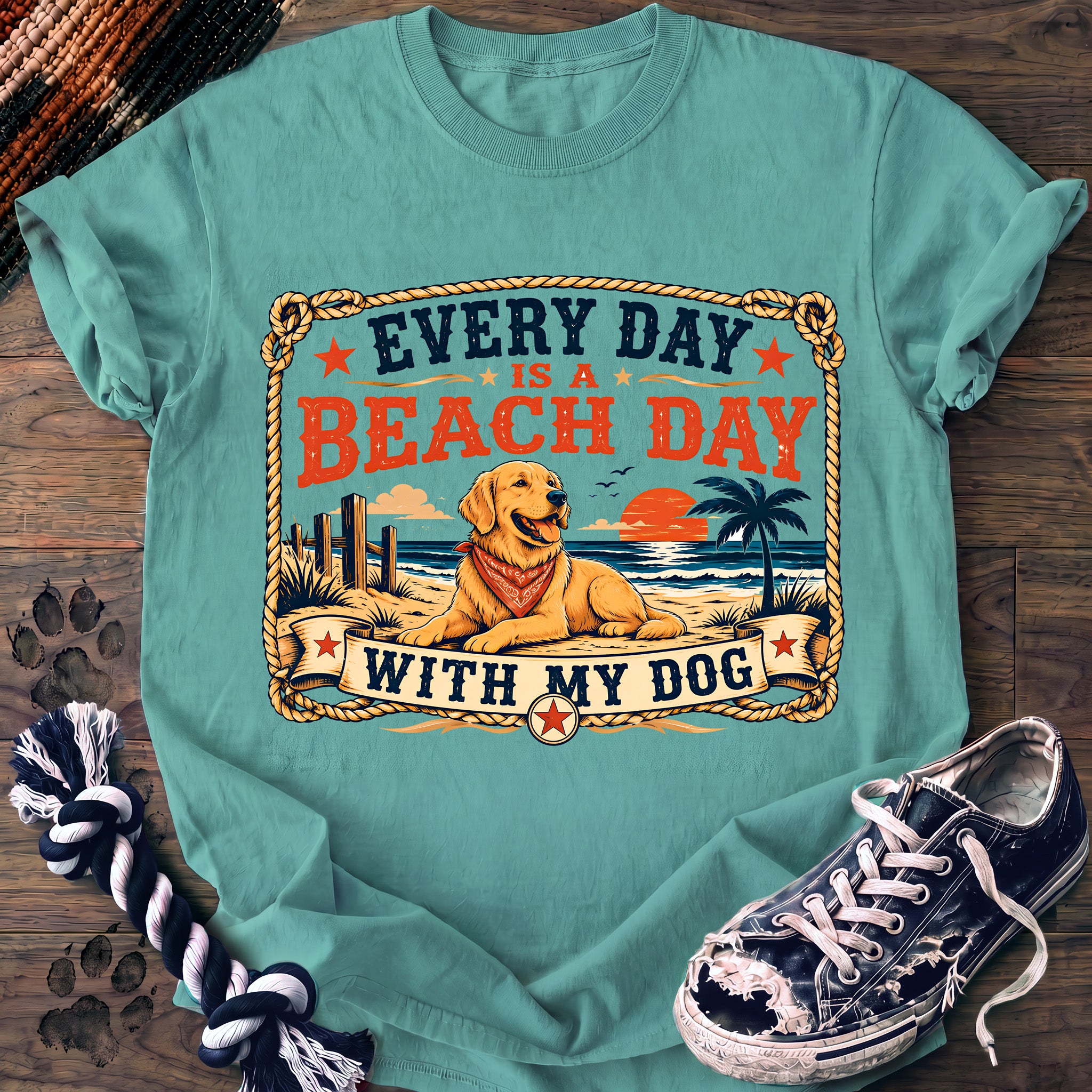 PAWSSION CLUB t-shirt in ChalkyMint color - SKU PC-0211