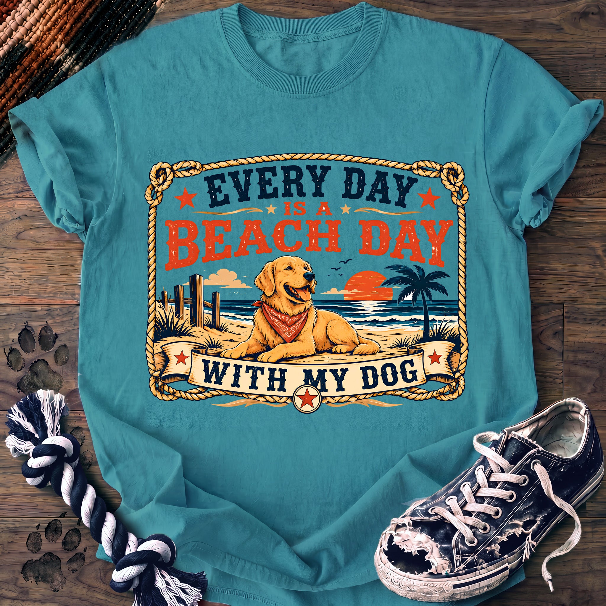 PAWSSION CLUB t-shirt in LagoonBlue color - SKU PC-0211