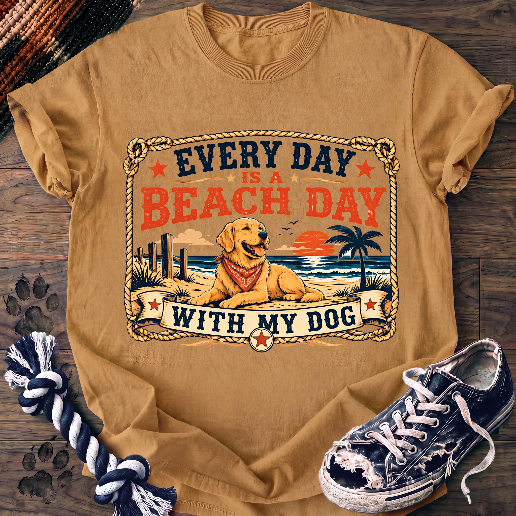 PAWSSION CLUB t-shirt in Mustard color - SKU PC-0211
