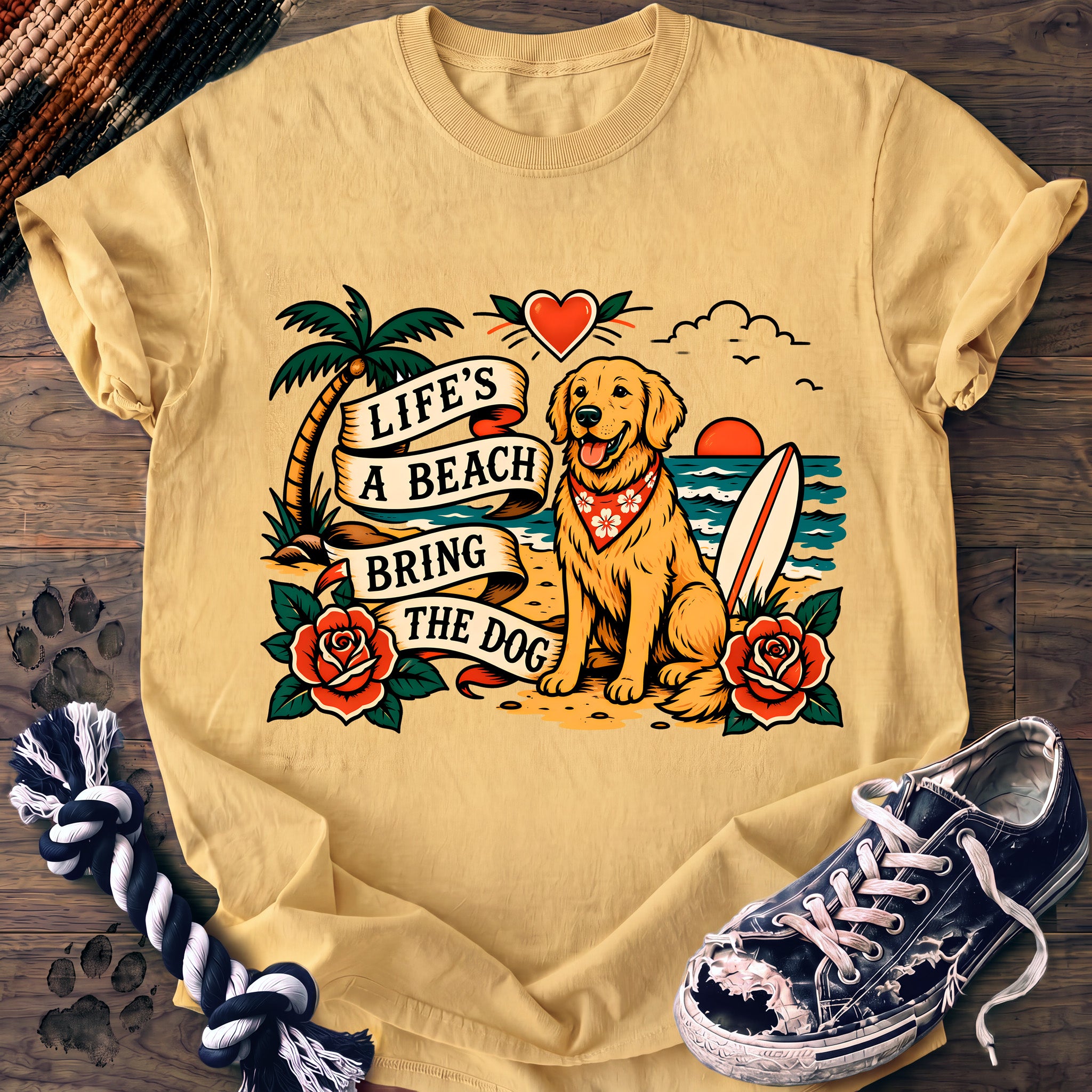 PAWSSION CLUB t-shirt in Butter color - SKU PC-0213