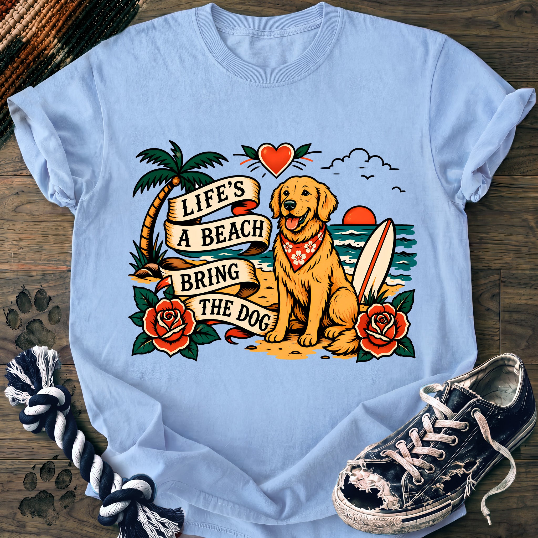 PAWSSION CLUB t-shirt in Chambray color - SKU PC-0213