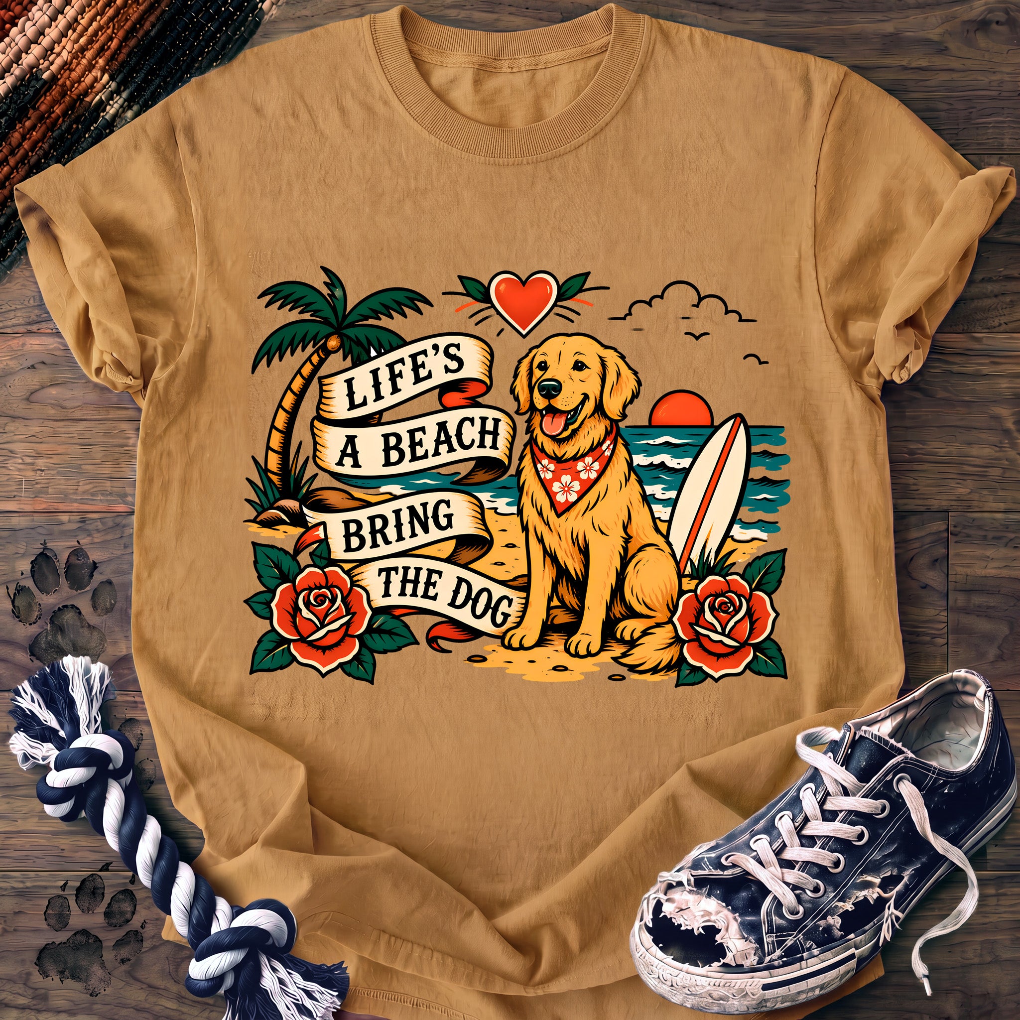 PAWSSION CLUB t-shirt in Mustard color - SKU PC-0213