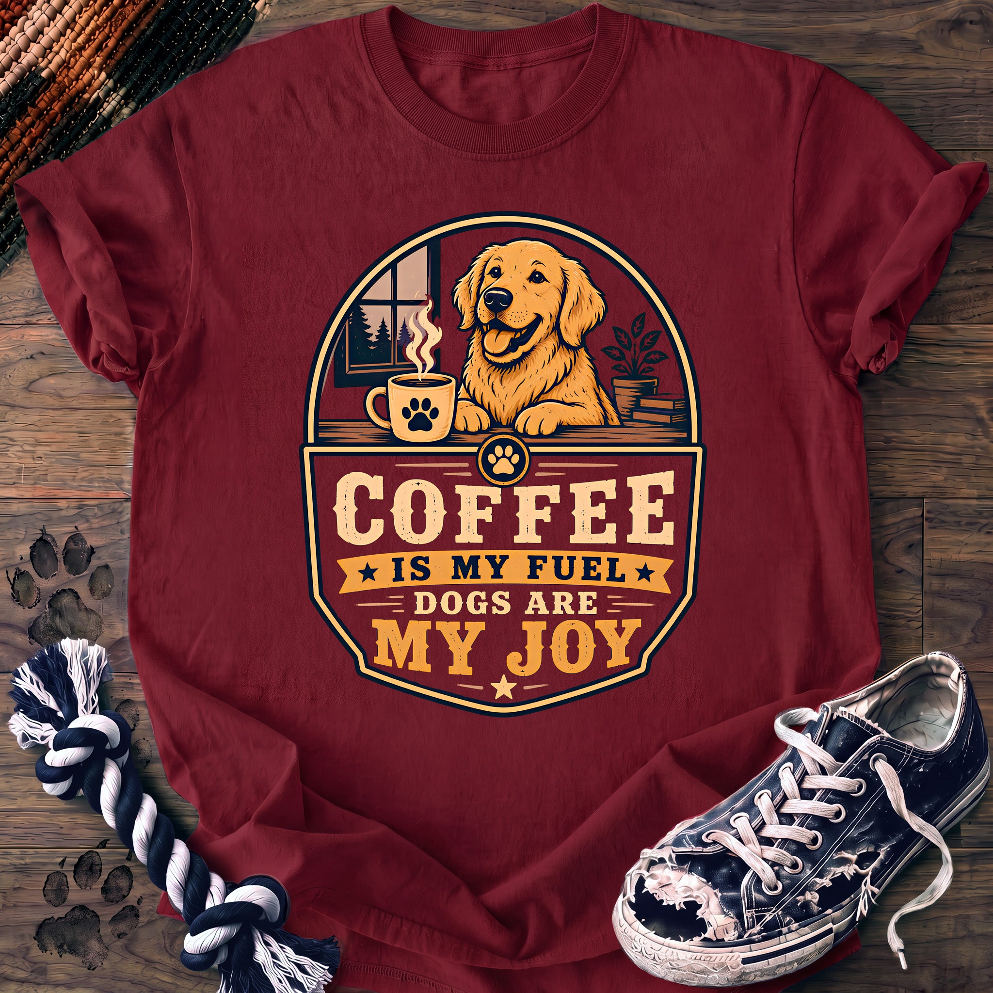 PAWSSION CLUB t-shirt in Crimson color - SKU PC-0215