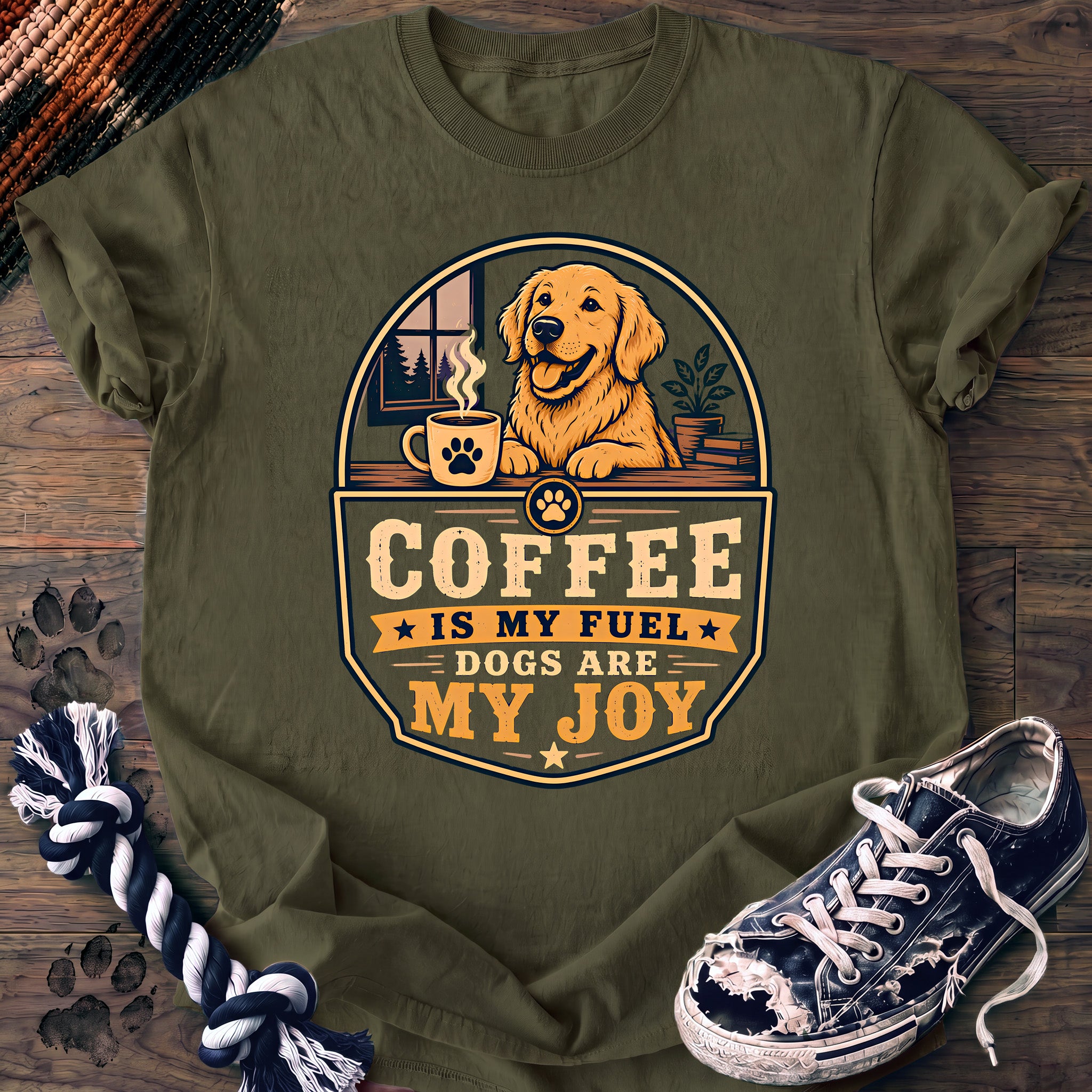 PAWSSION CLUB t-shirt in Moss color - SKU PC-0215