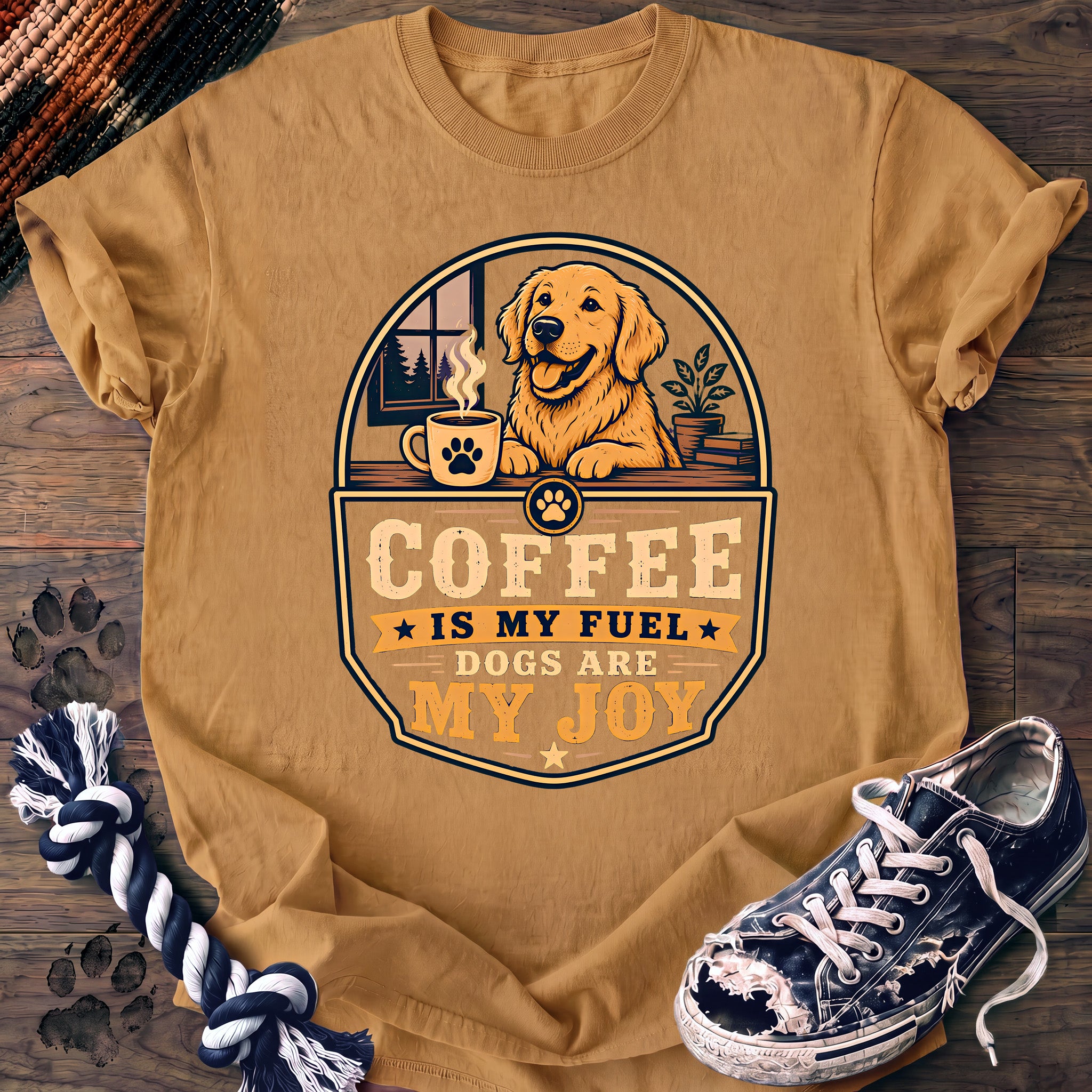PAWSSION CLUB t-shirt in Mustard color - SKU PC-0215