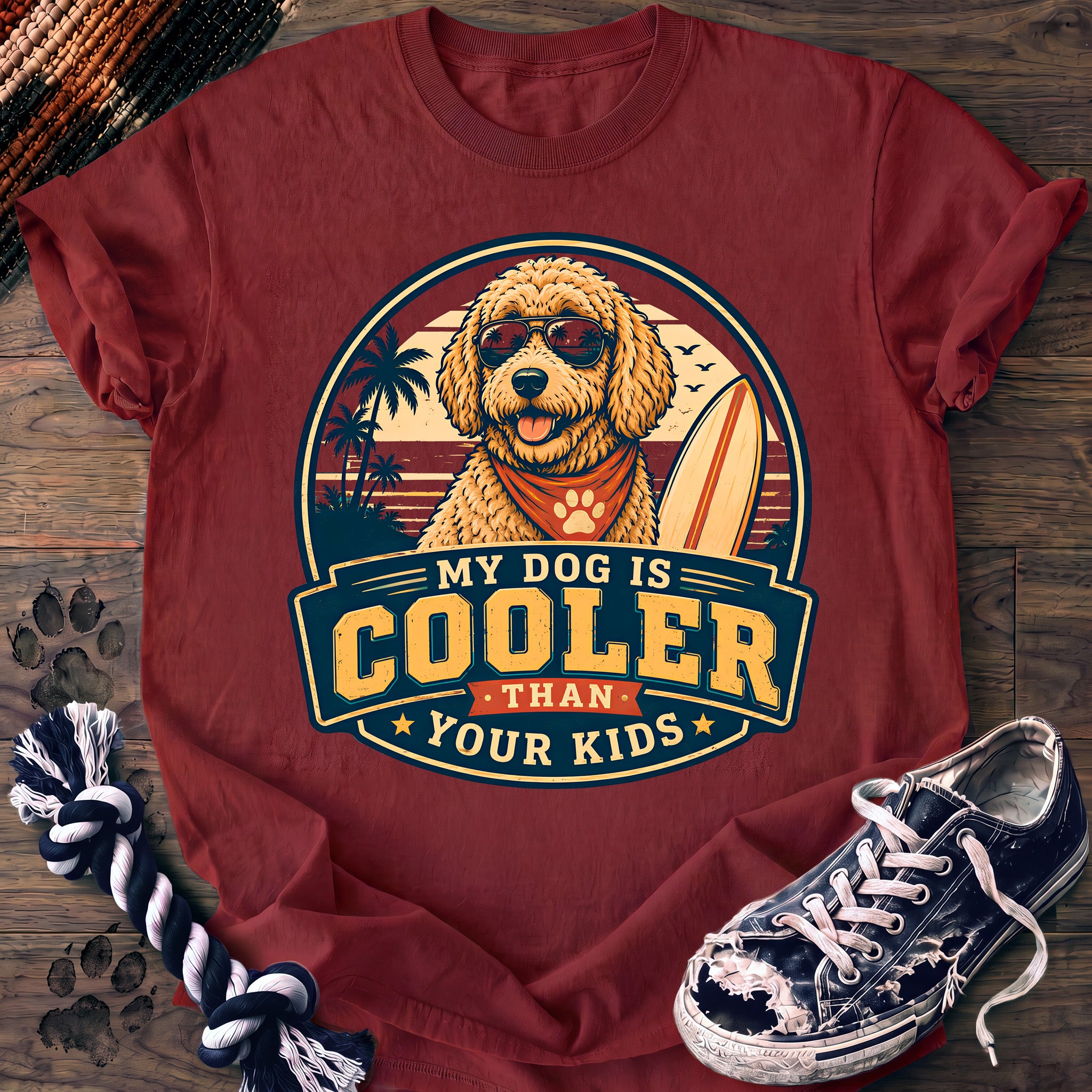 PAWSSION CLUB t-shirt in Chili color - SKU PC-0218