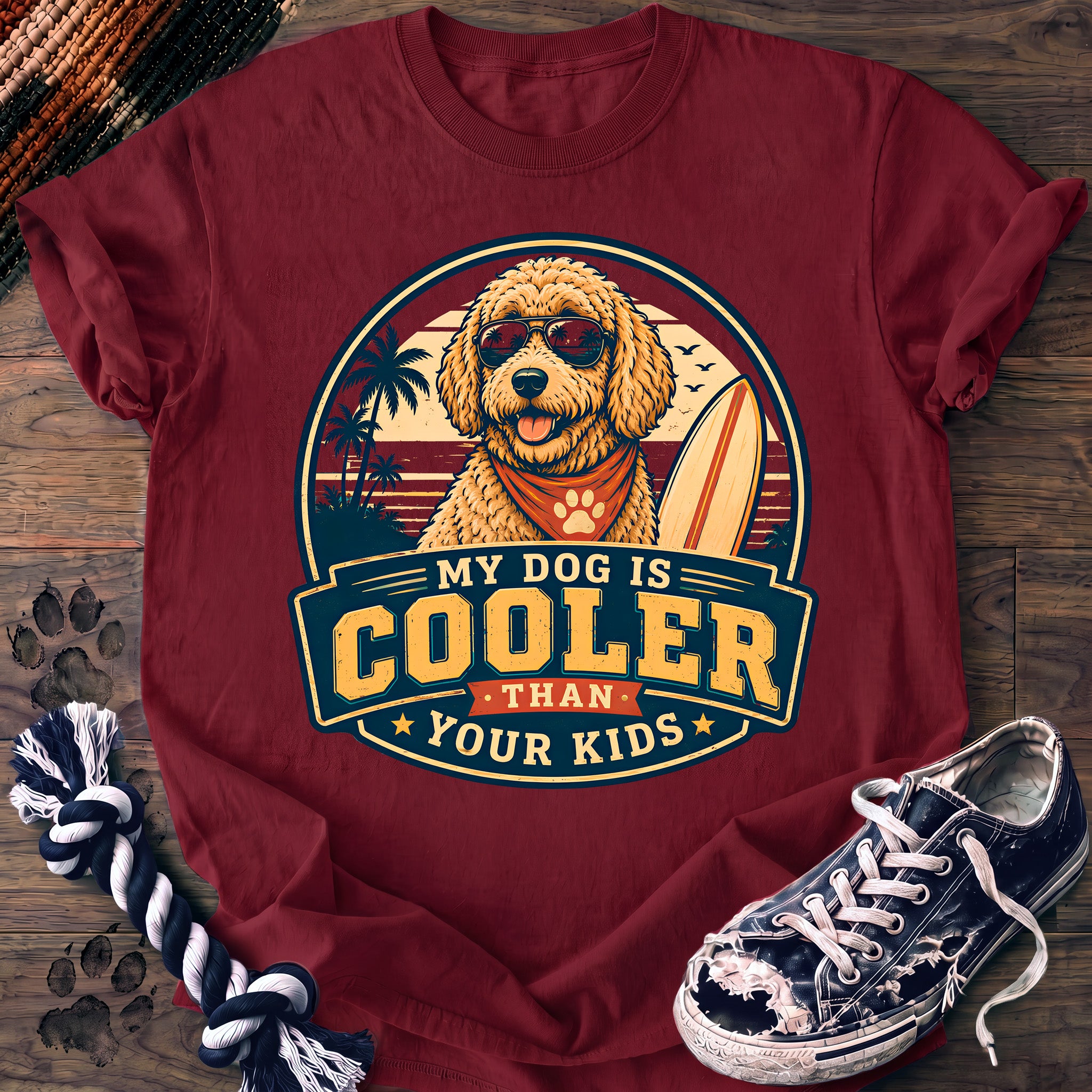 PAWSSION CLUB t-shirt in Crimson color - SKU PC-0218