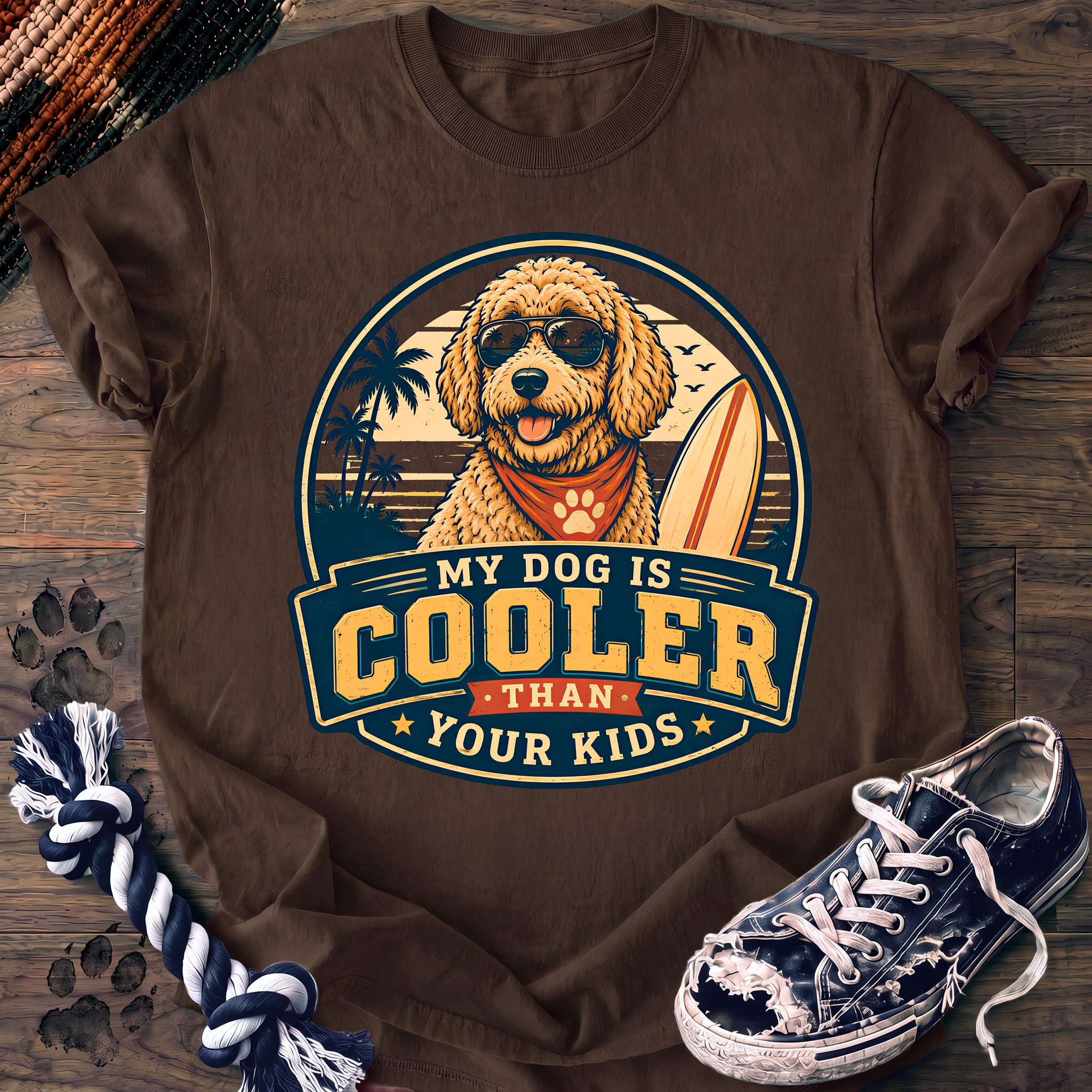 PAWSSION CLUB t-shirt in Espresso color - SKU PC-0218