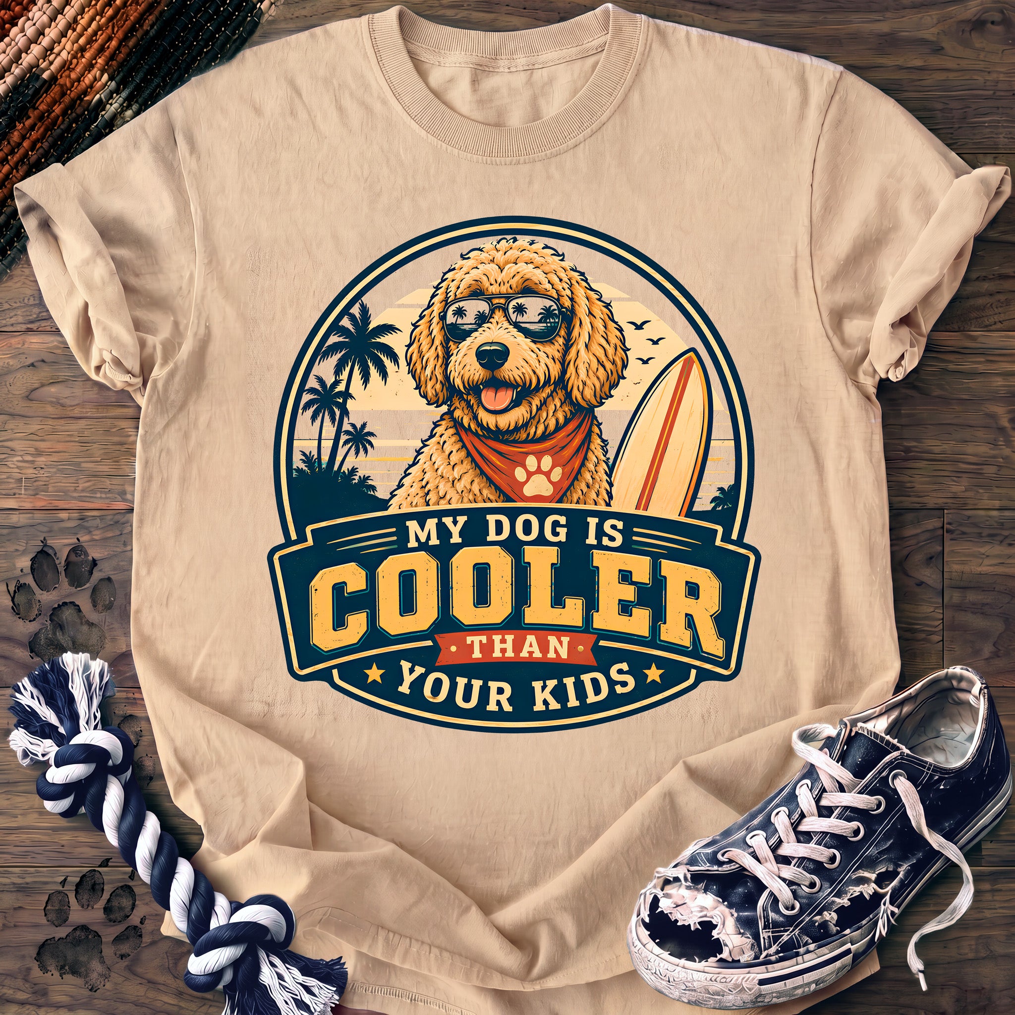 PAWSSION CLUB t-shirt in Ivory color - SKU PC-0218