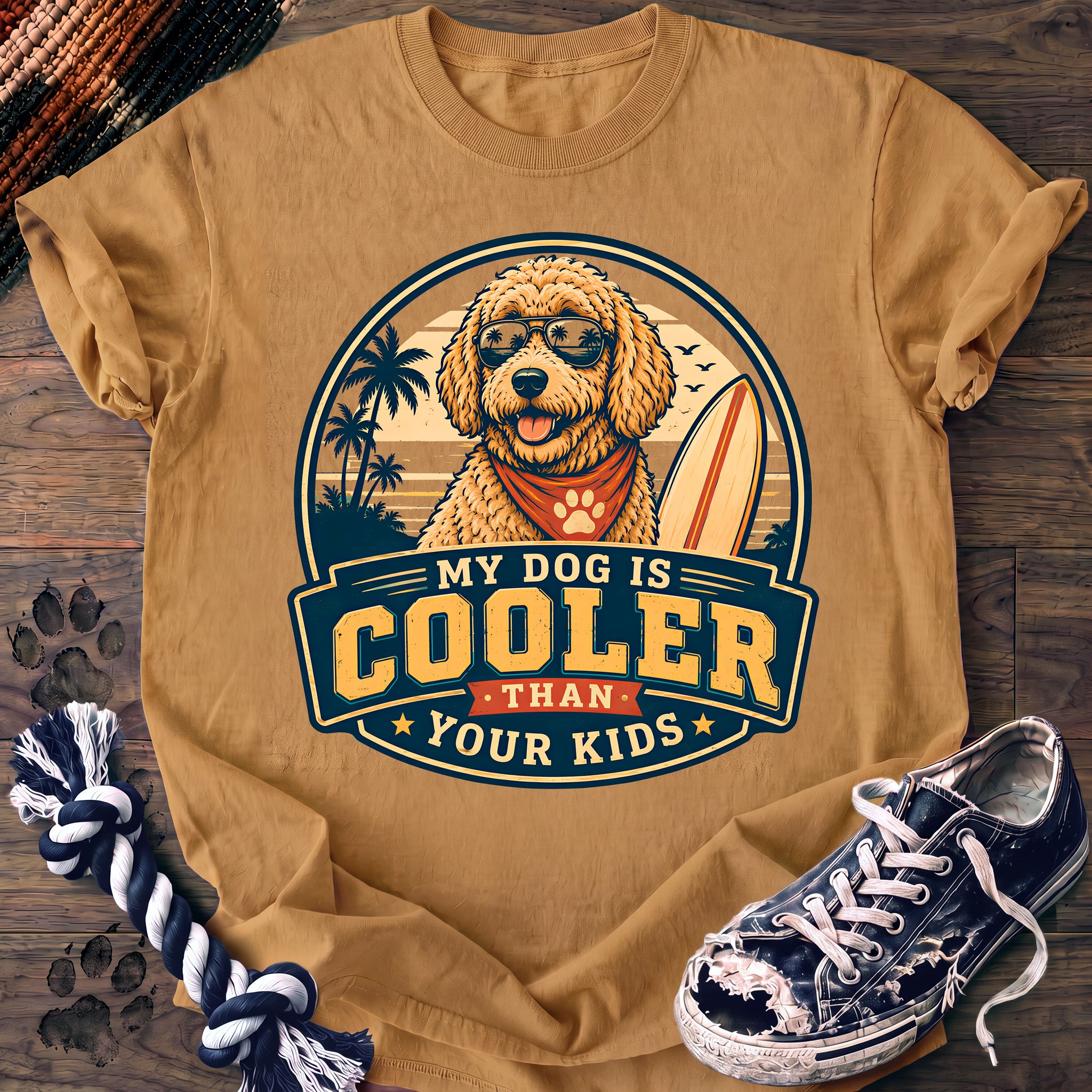 PAWSSION CLUB t-shirt in Mustard color - SKU PC-0218