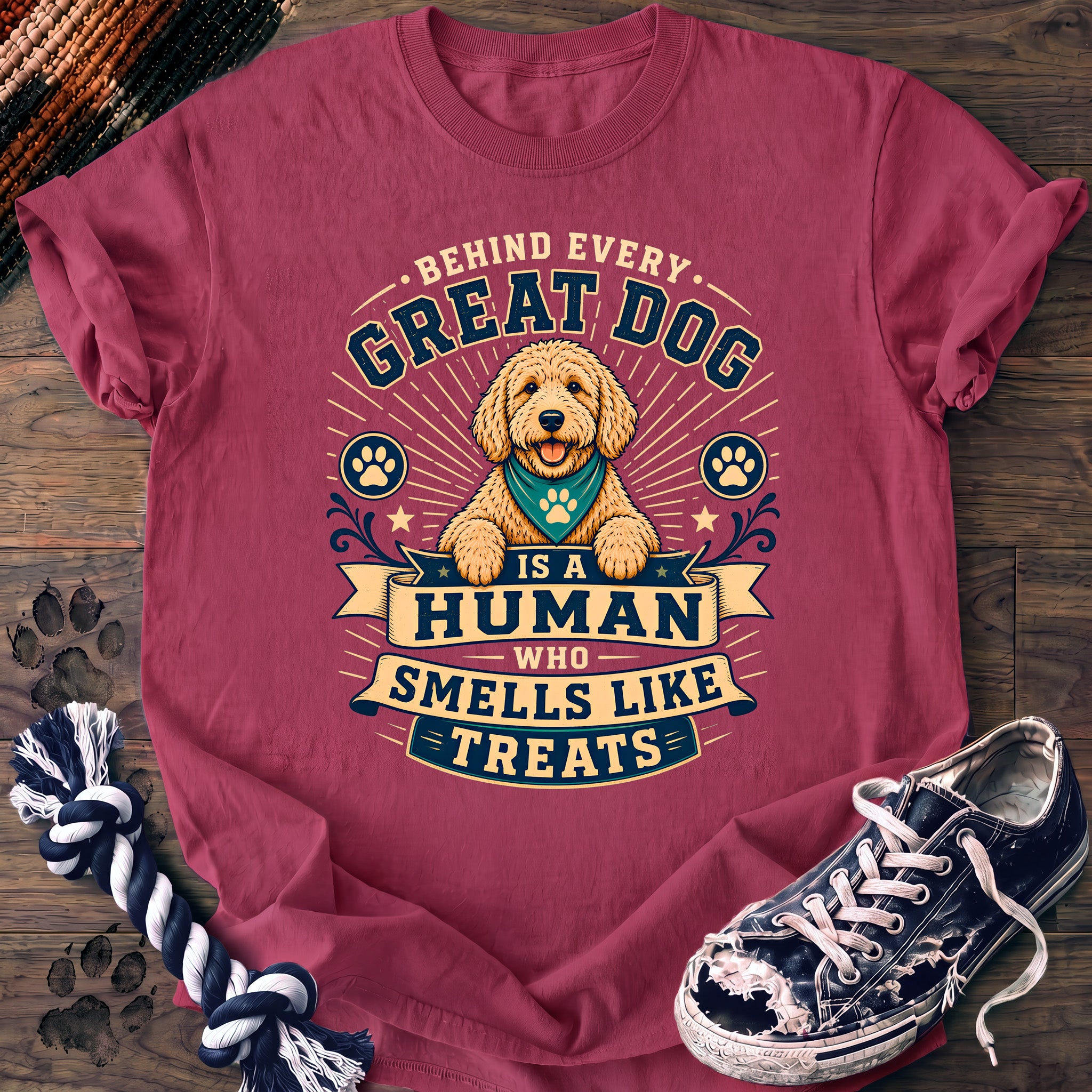 PAWSSION CLUB t-shirt in Crunchberry color - SKU PC-0219