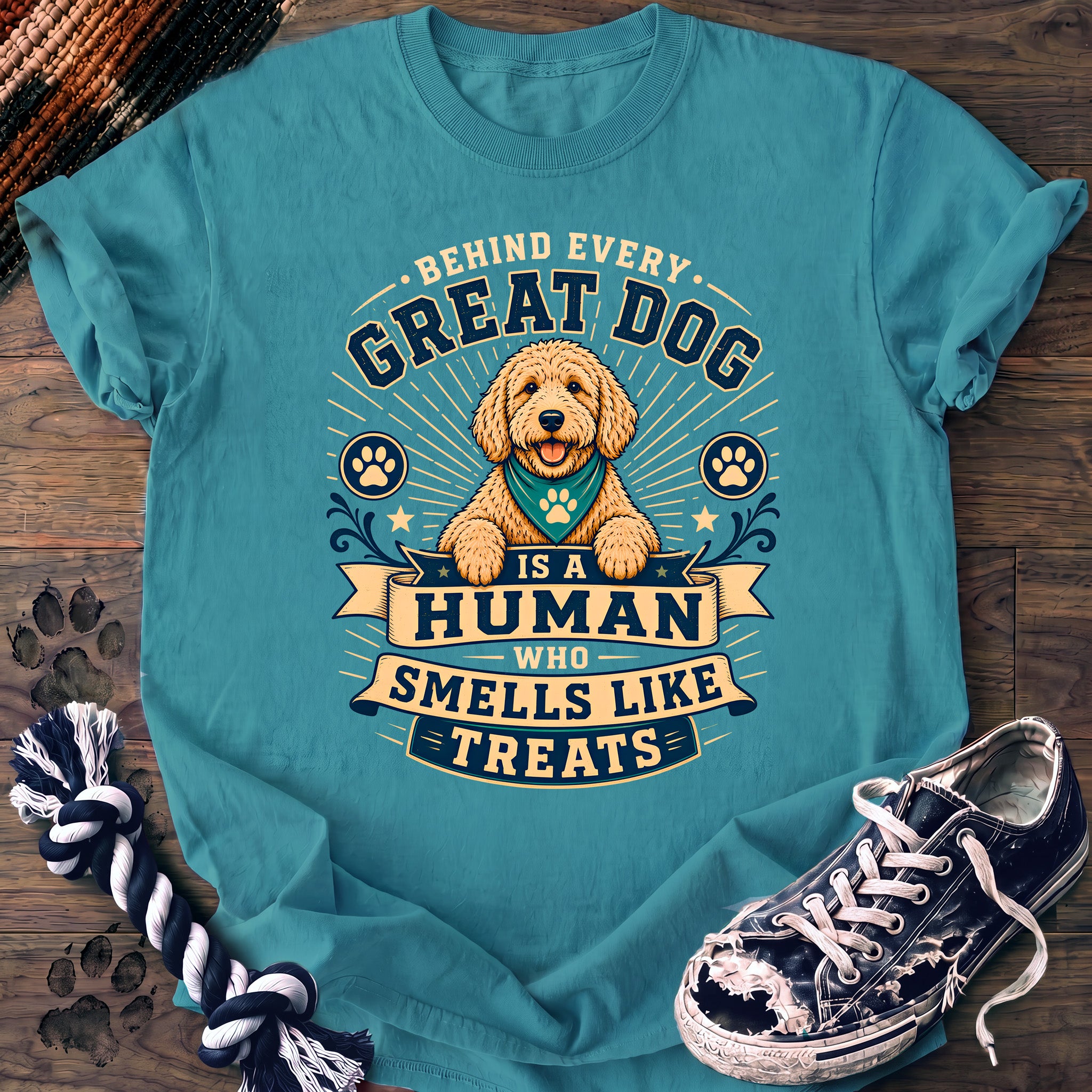 PAWSSION CLUB t-shirt in LagoonBlue color - SKU PC-0219