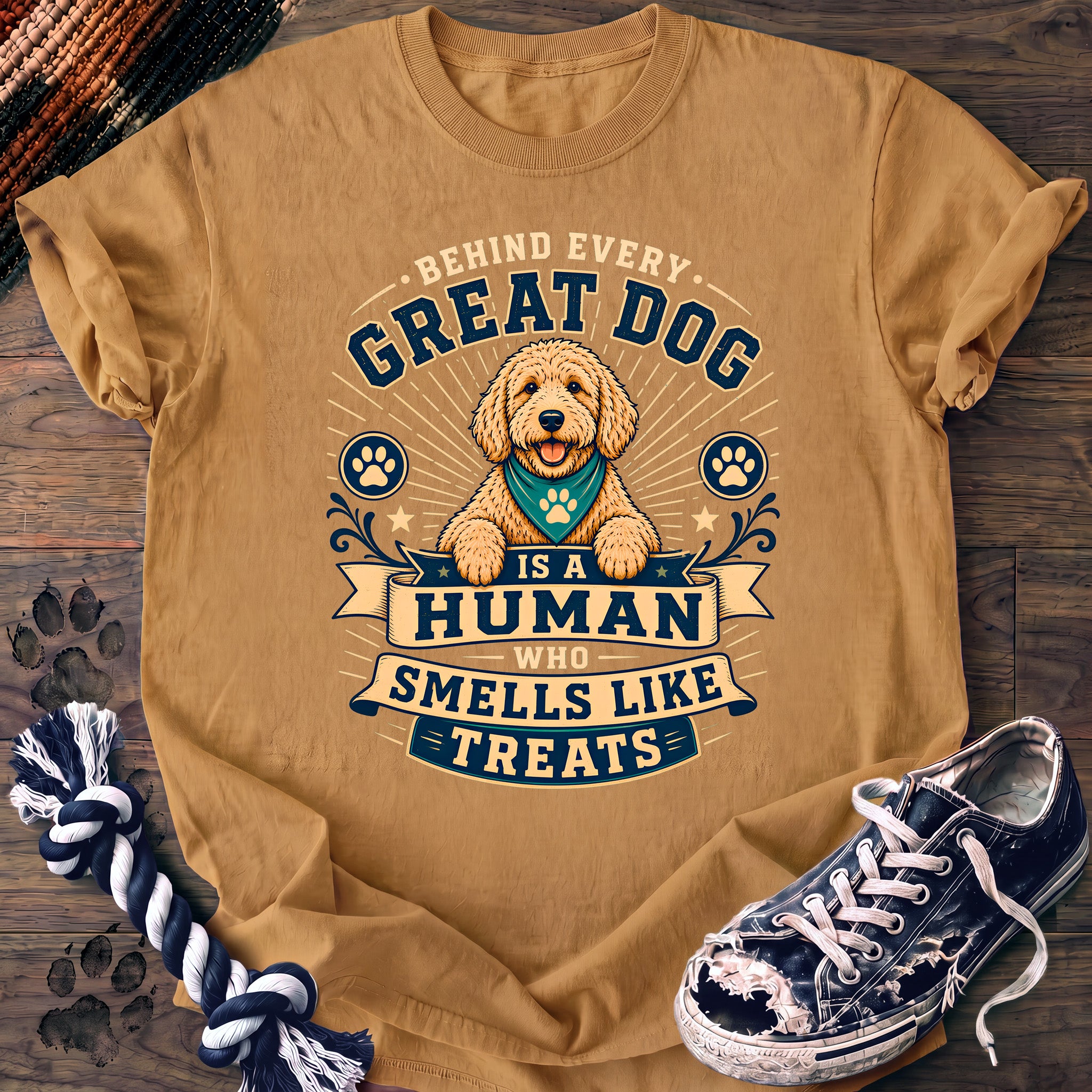 PAWSSION CLUB t-shirt in Mustard color - SKU PC-0219