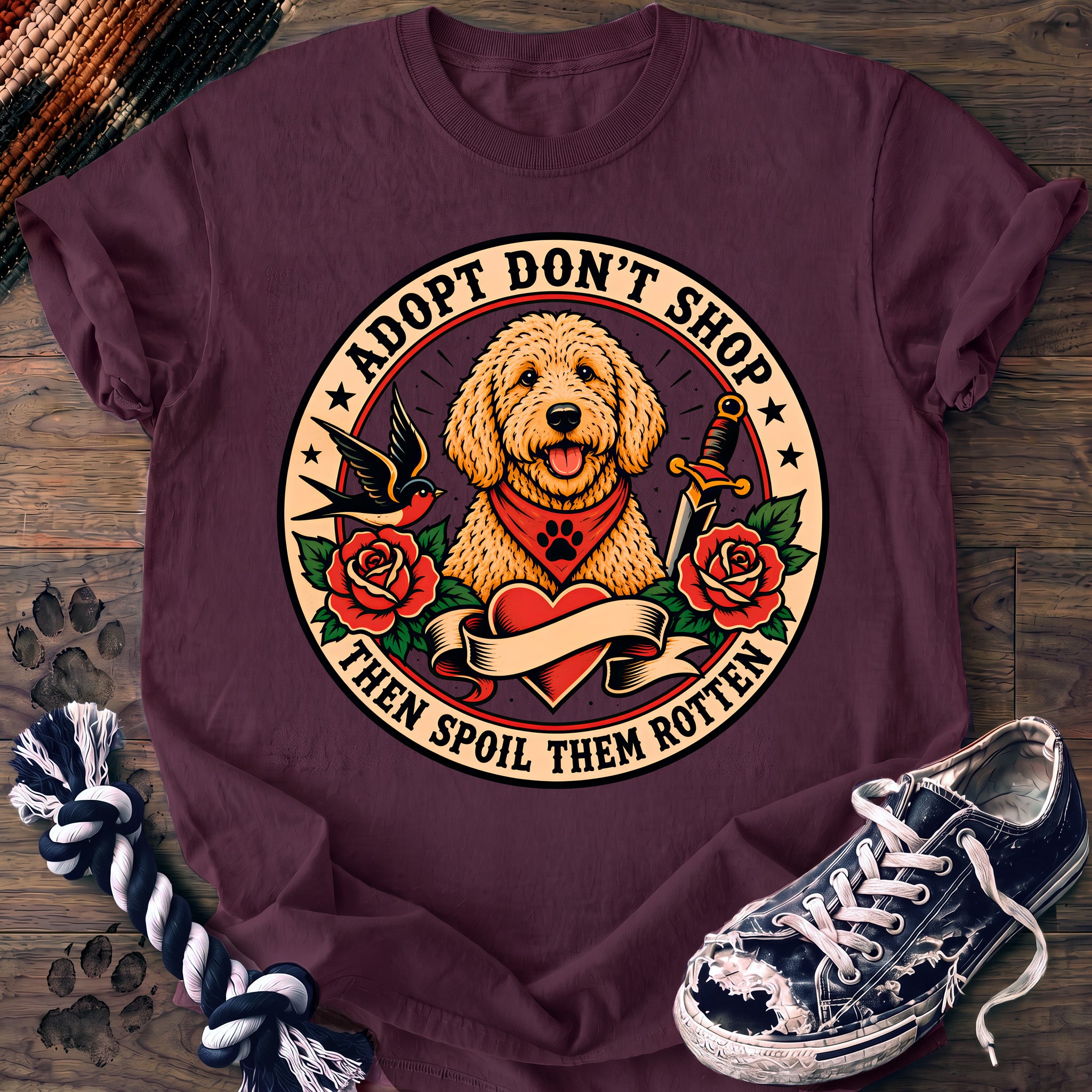 PAWSSION CLUB t-shirt in Berry color - SKU PC-0220