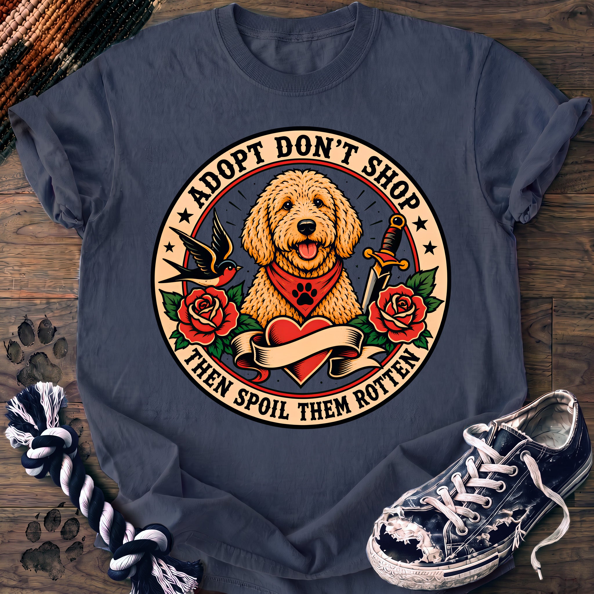 PAWSSION CLUB t-shirt in BlueJean color - SKU PC-0220