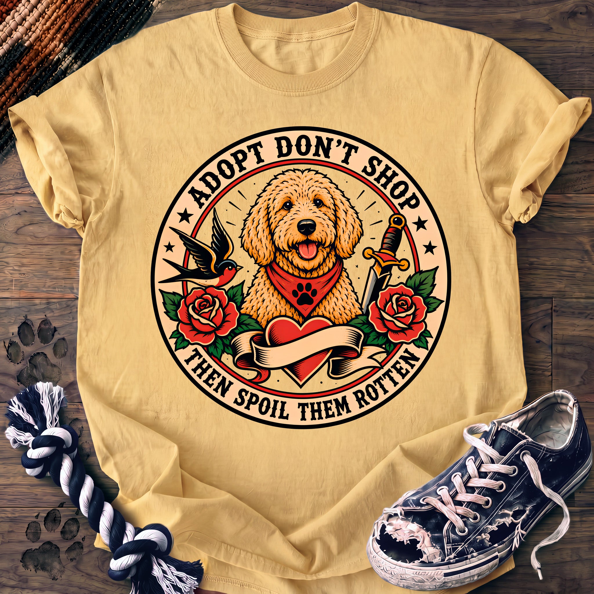 PAWSSION CLUB t-shirt in Butter color - SKU PC-0220