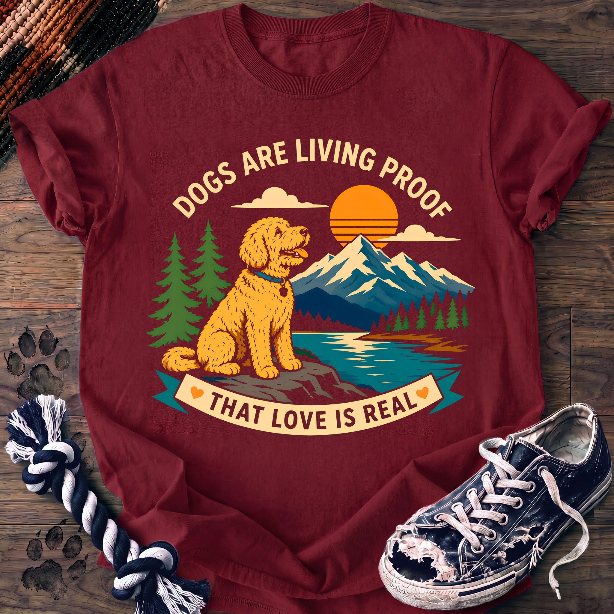PAWSSION CLUB t-shirt in Crimson color - SKU PC-0221