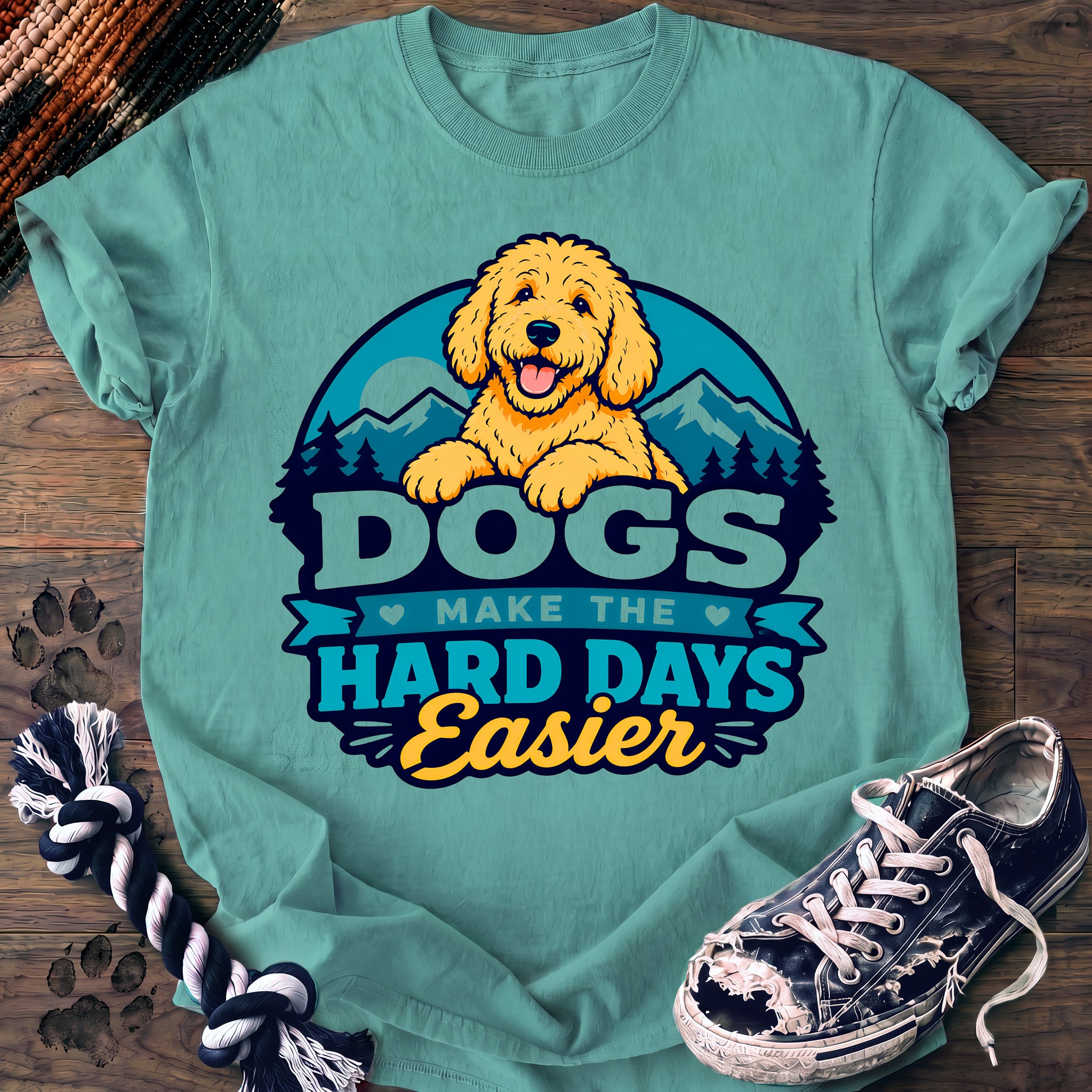 PAWSSION CLUB t-shirt in ChalkyMint color - SKU PC-0223