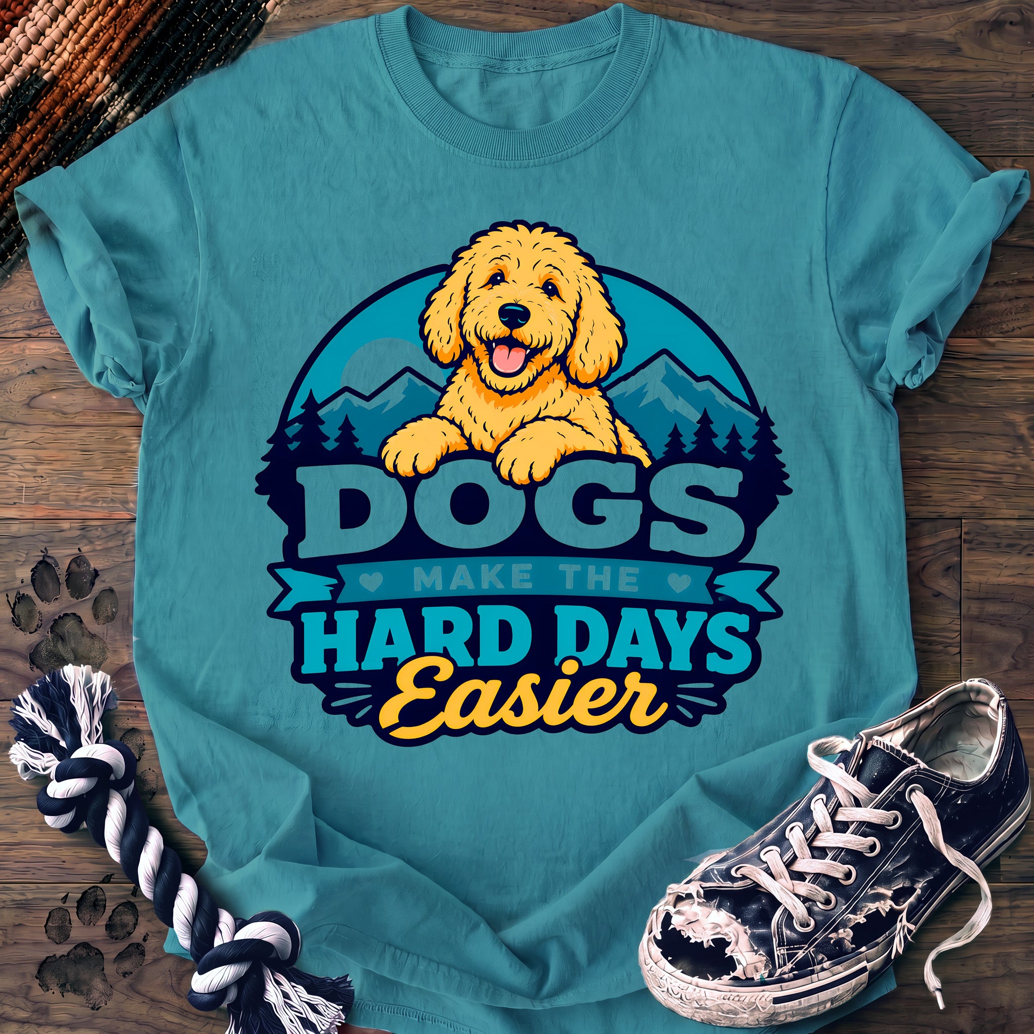 PAWSSION CLUB t-shirt in LagoonBlue color - SKU PC-0223