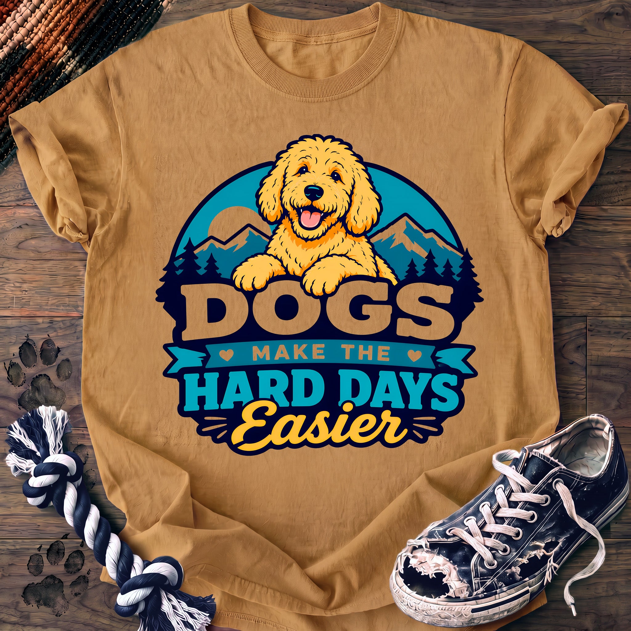 PAWSSION CLUB t-shirt in Mustard color - SKU PC-0223