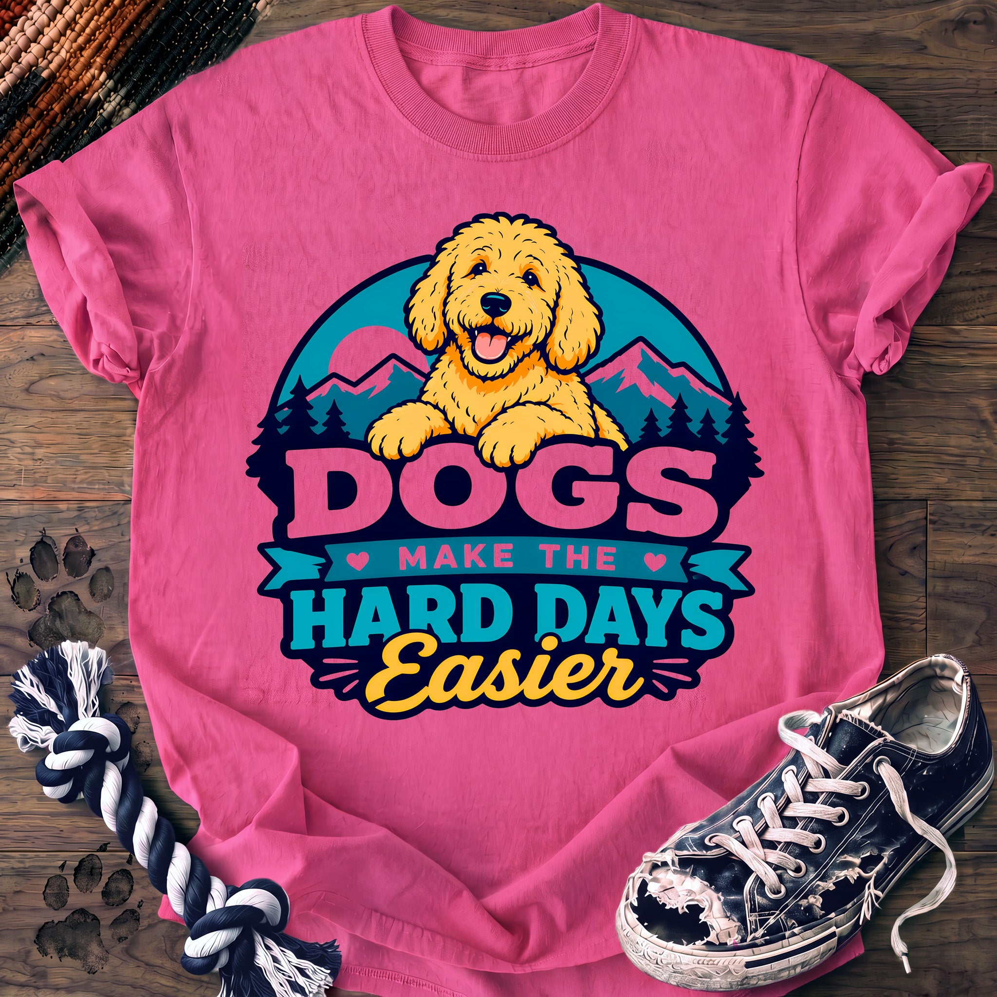 PAWSSION CLUB t-shirt in NeonPink color - SKU PC-0223