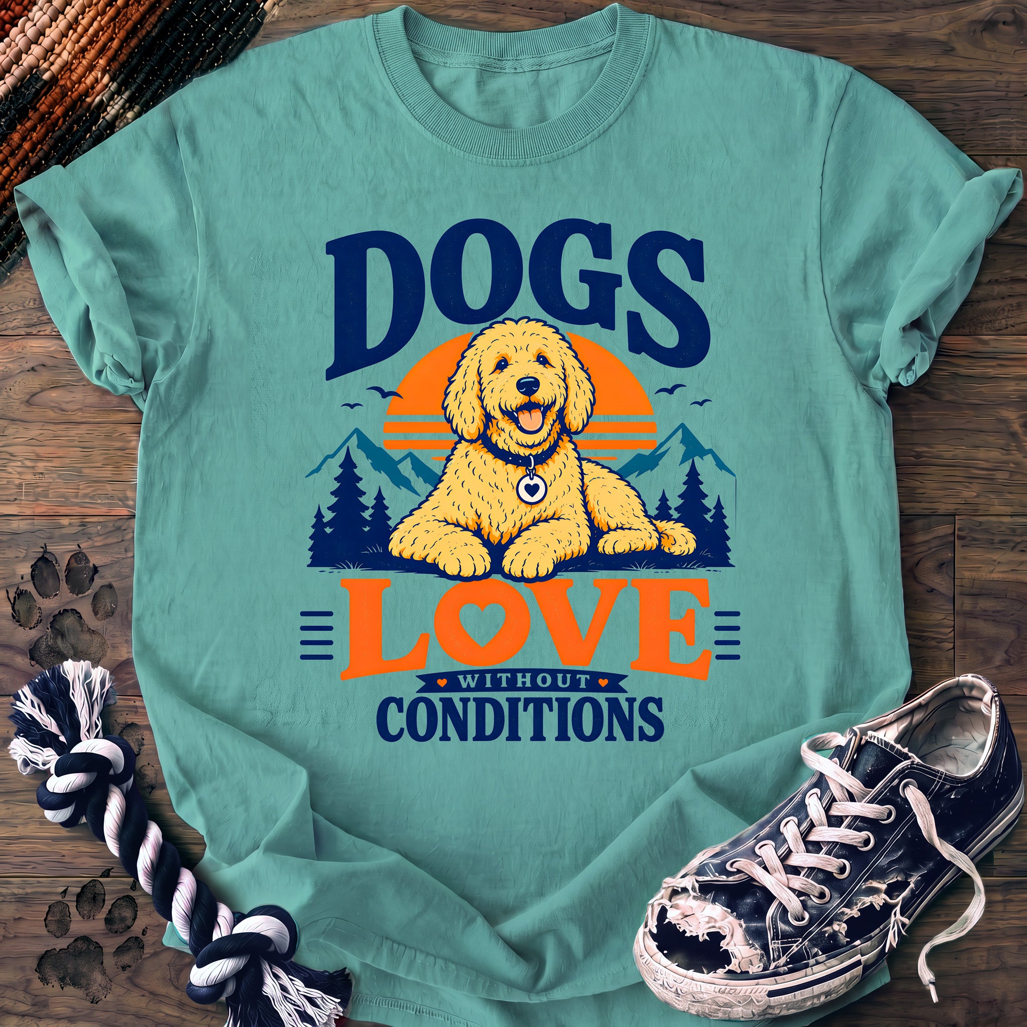 PAWSSION CLUB t-shirt in ChalkyMint color - SKU PC-0224