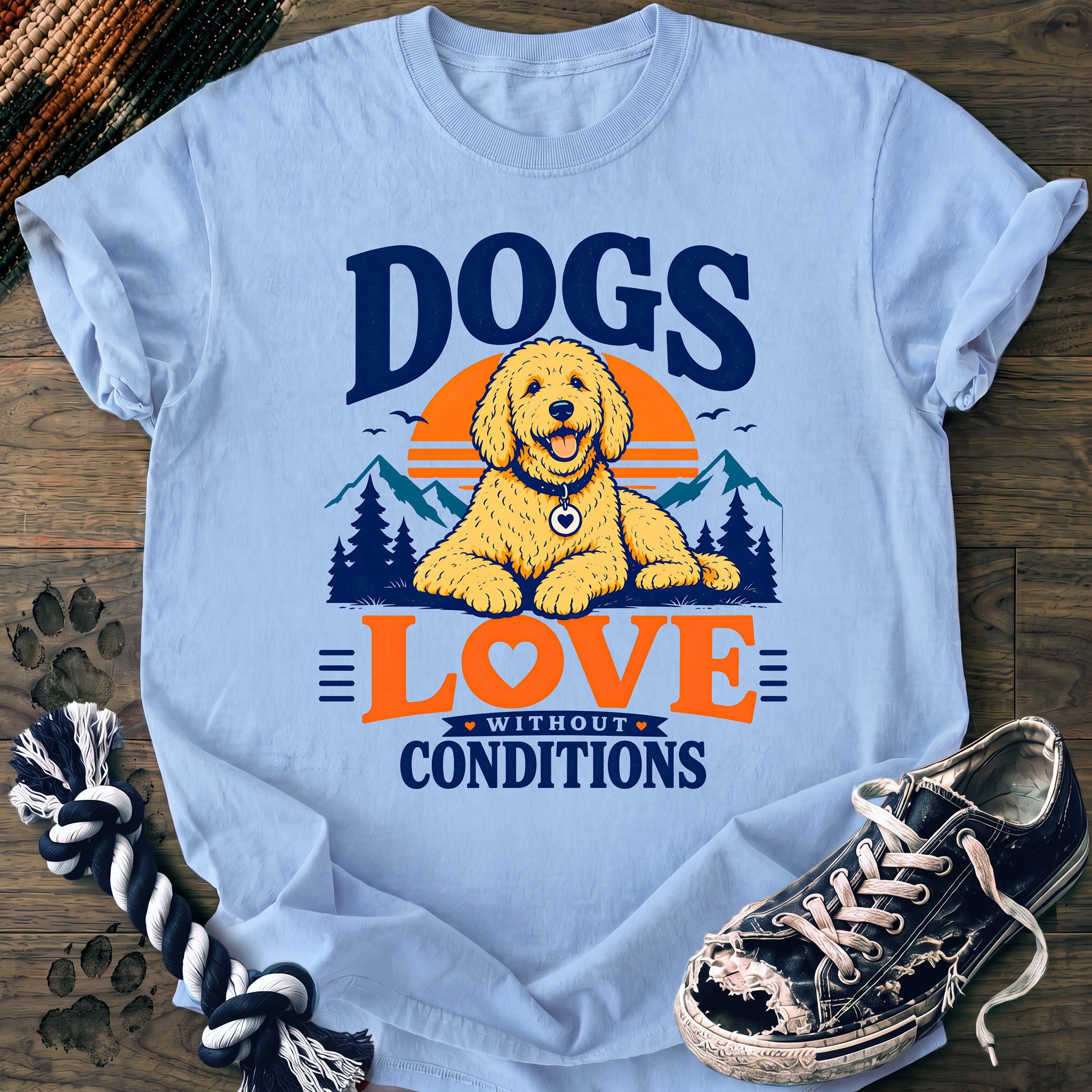 PAWSSION CLUB t-shirt in Chambray color - SKU PC-0224