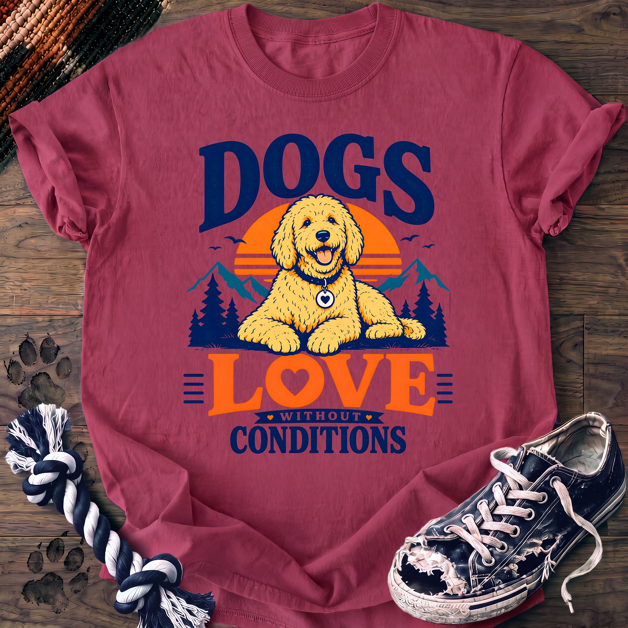 PAWSSION CLUB t-shirt in Crunchberry color - SKU PC-0224