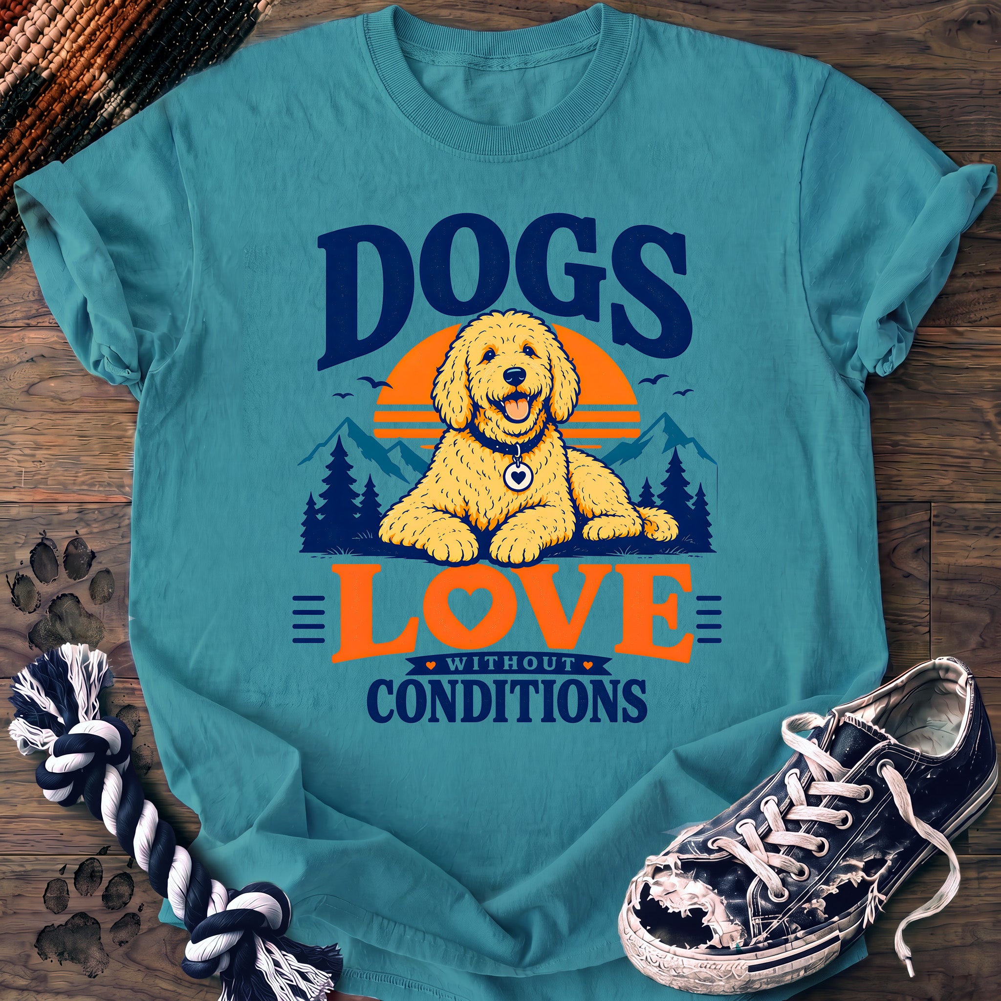 PAWSSION CLUB t-shirt in LagoonBlue color - SKU PC-0224